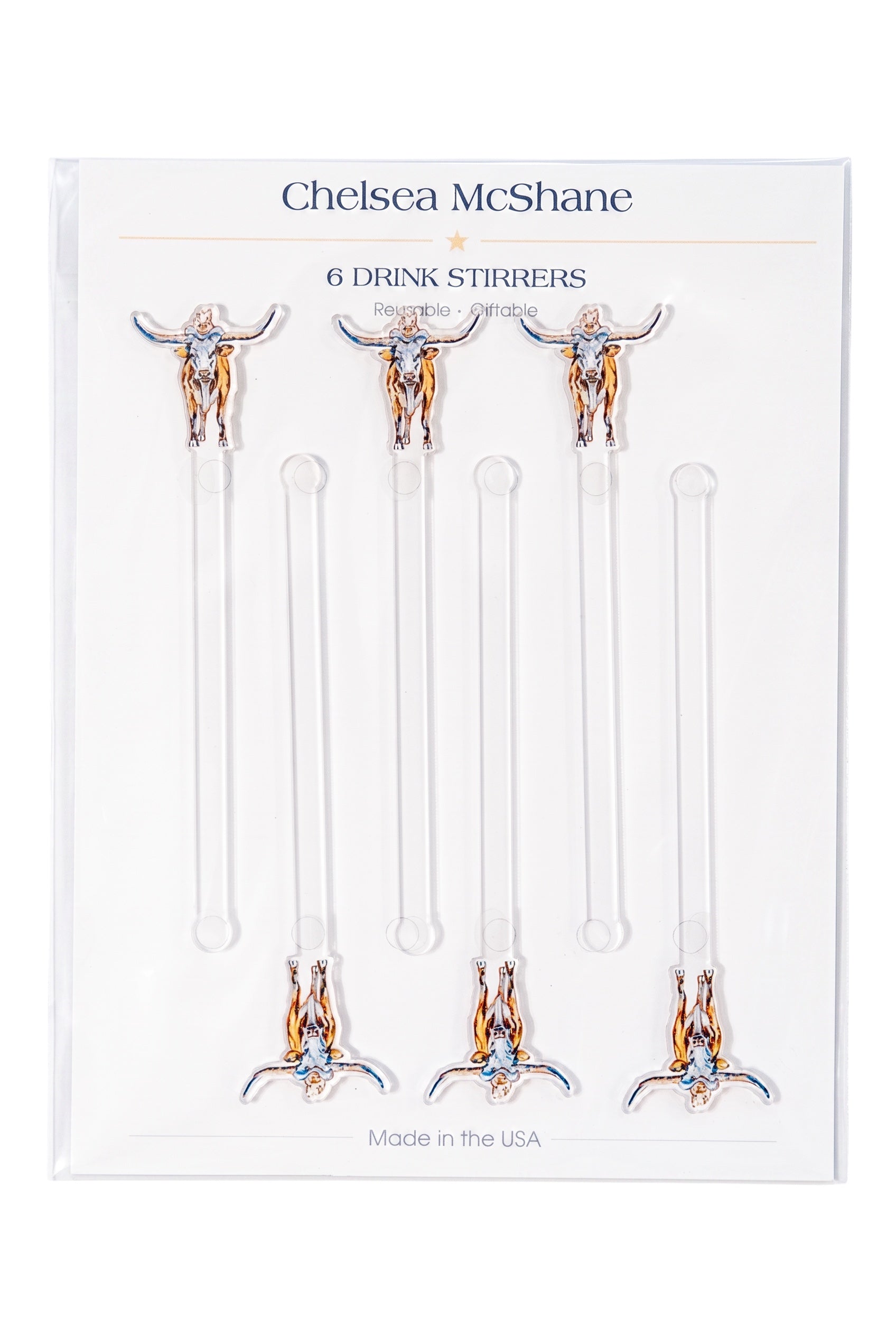 LONGHORN DRINK STIRRERS