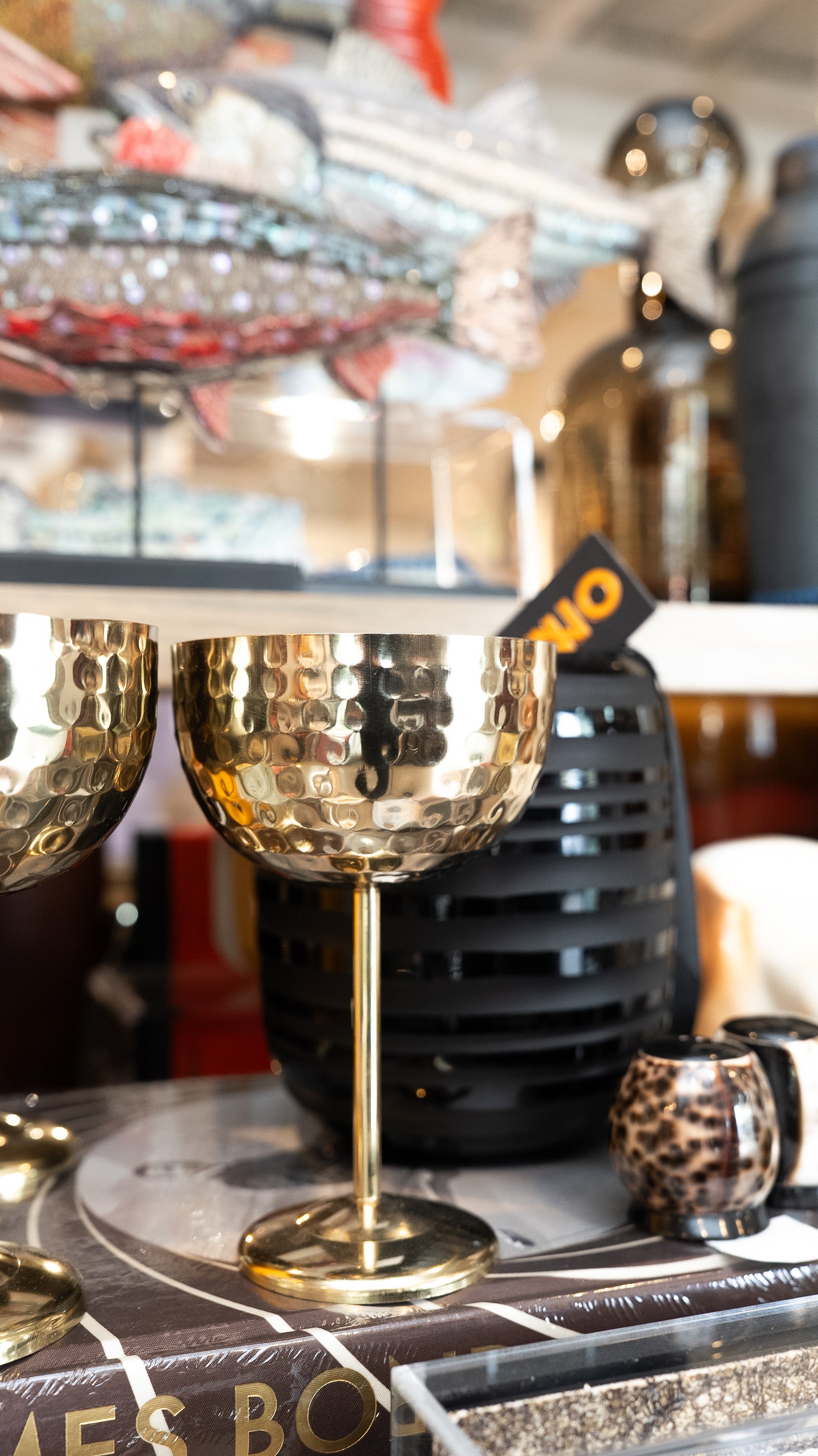 Gold Stainless Steel Coupe Glass