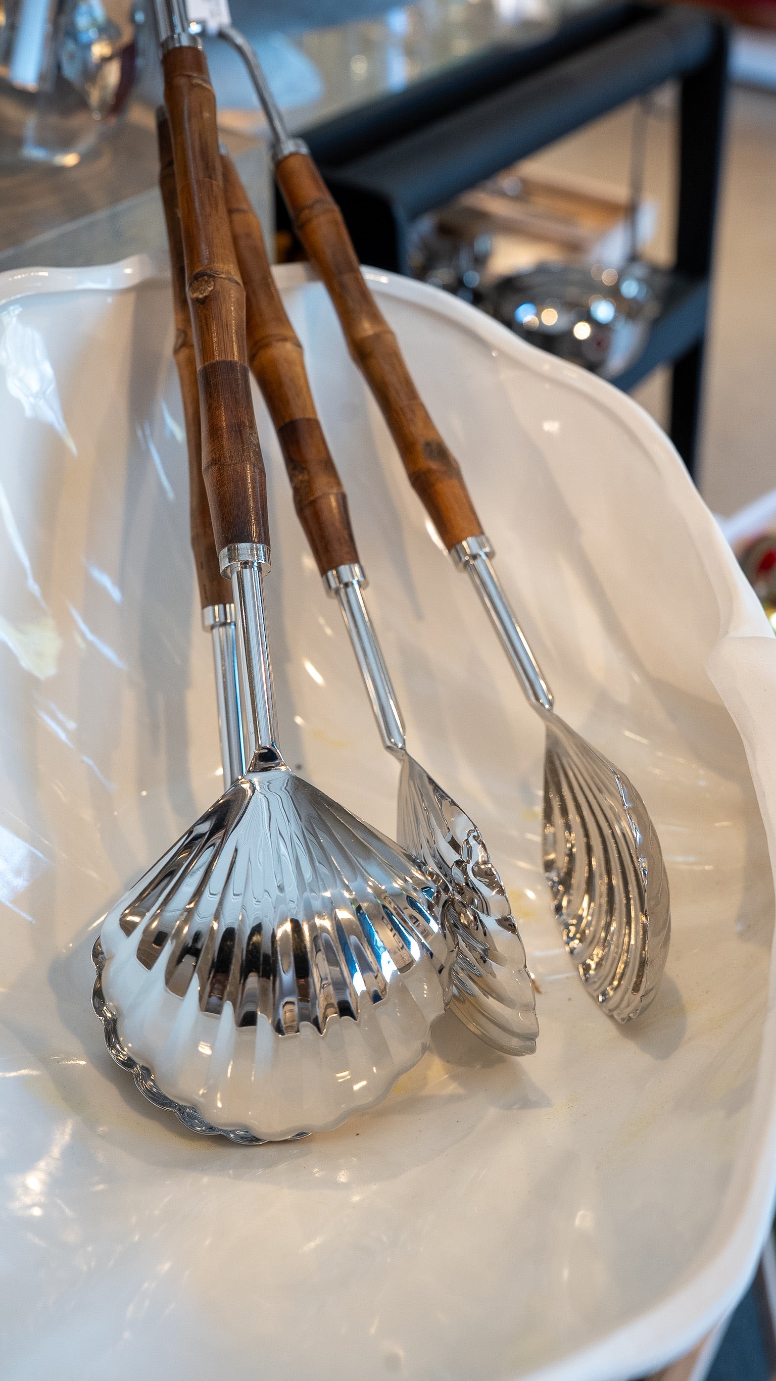 The Colony Bamboo and Nickel Server Tong