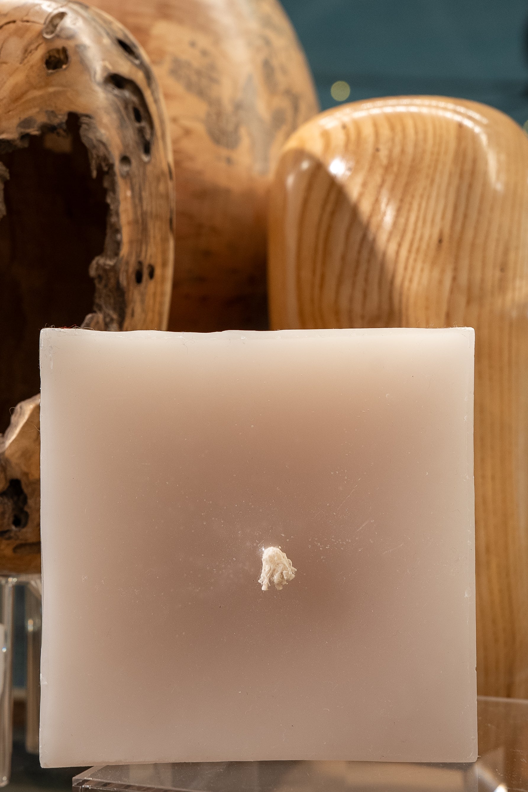 LINEN SQUARE 1-WICK PILLAR CANDLE