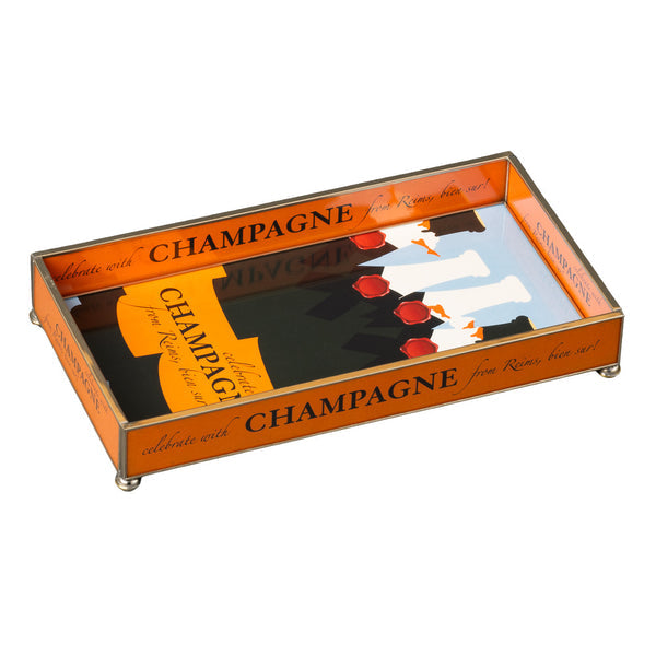 Celebrate With Champagne Glass Tray