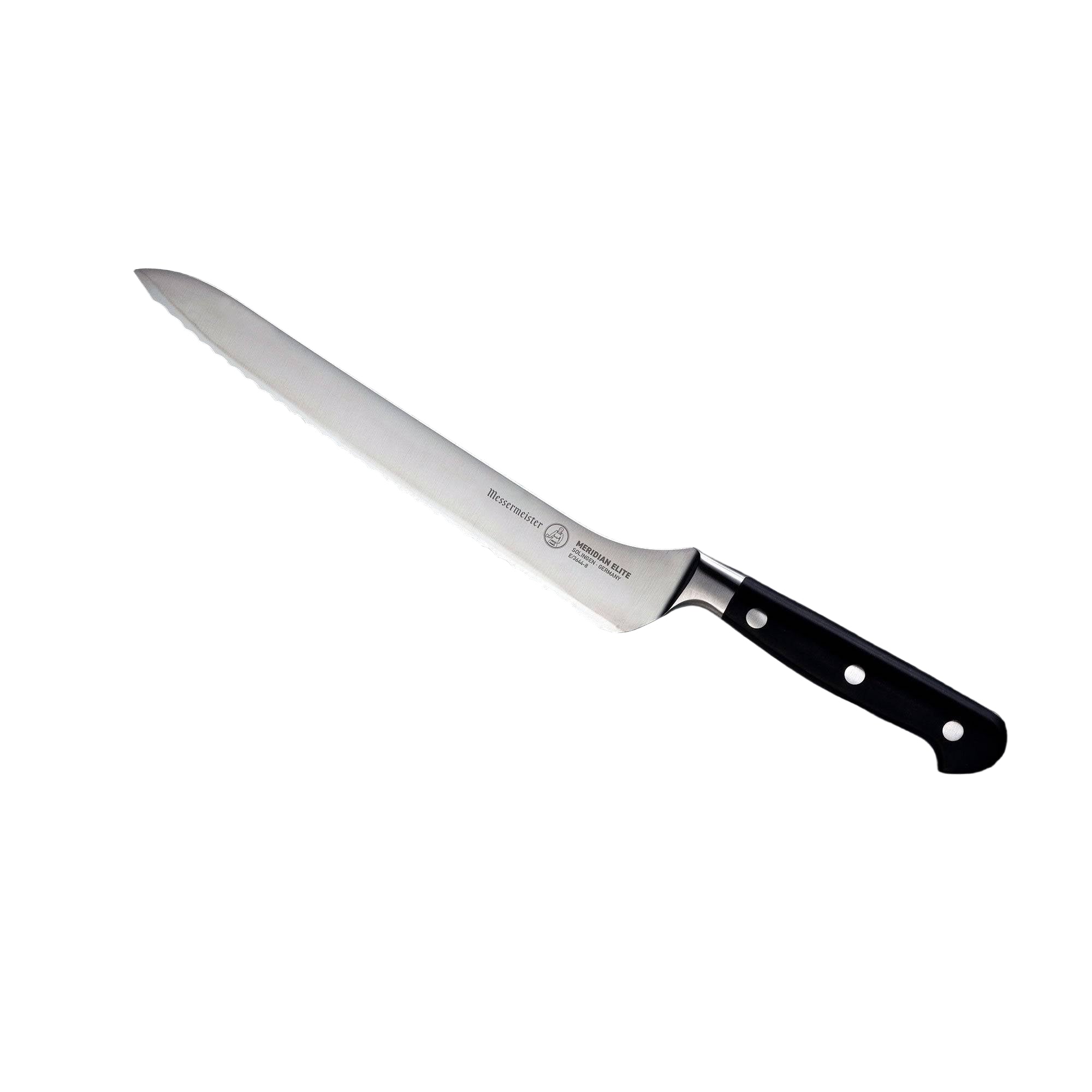 Meridian Elite Offset Scalloped Bread Knife - 8"