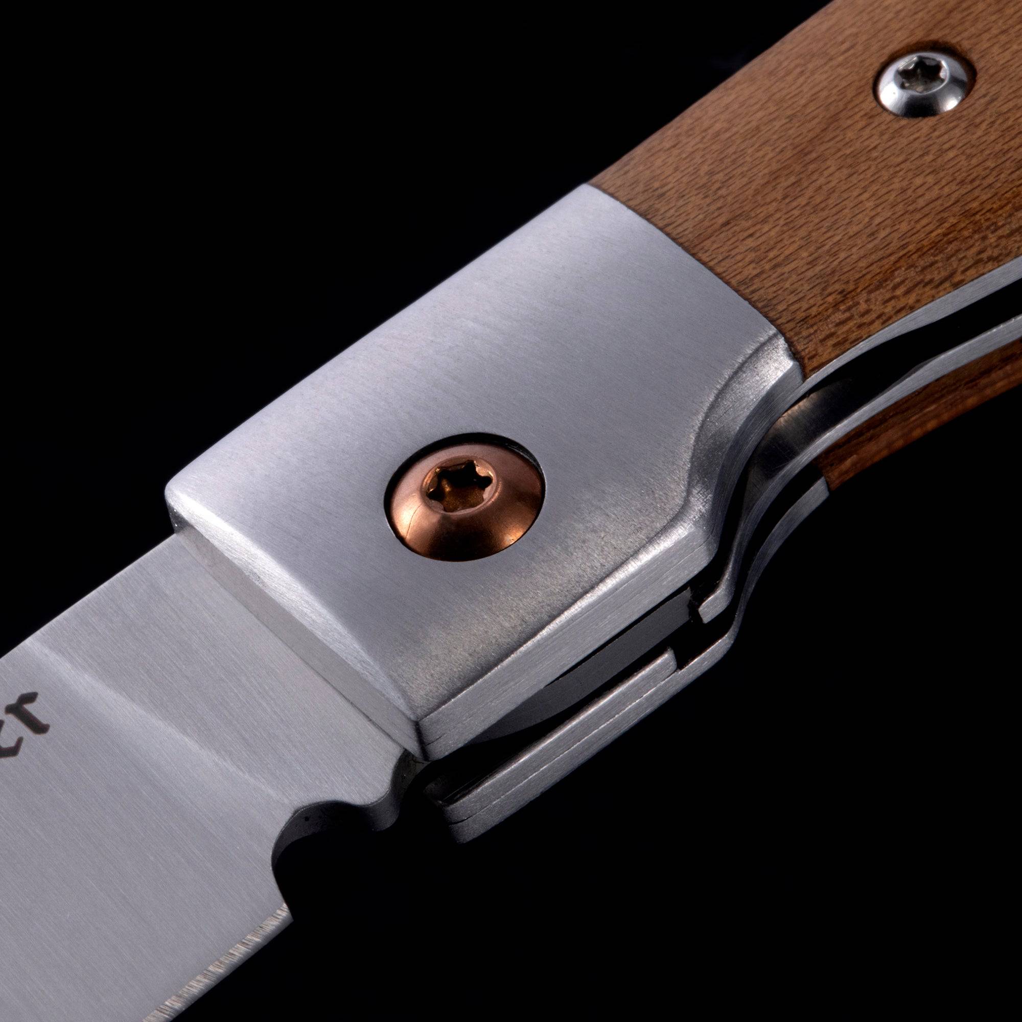 Folding Steak Knife Set in Leather Roll - 4 Piece