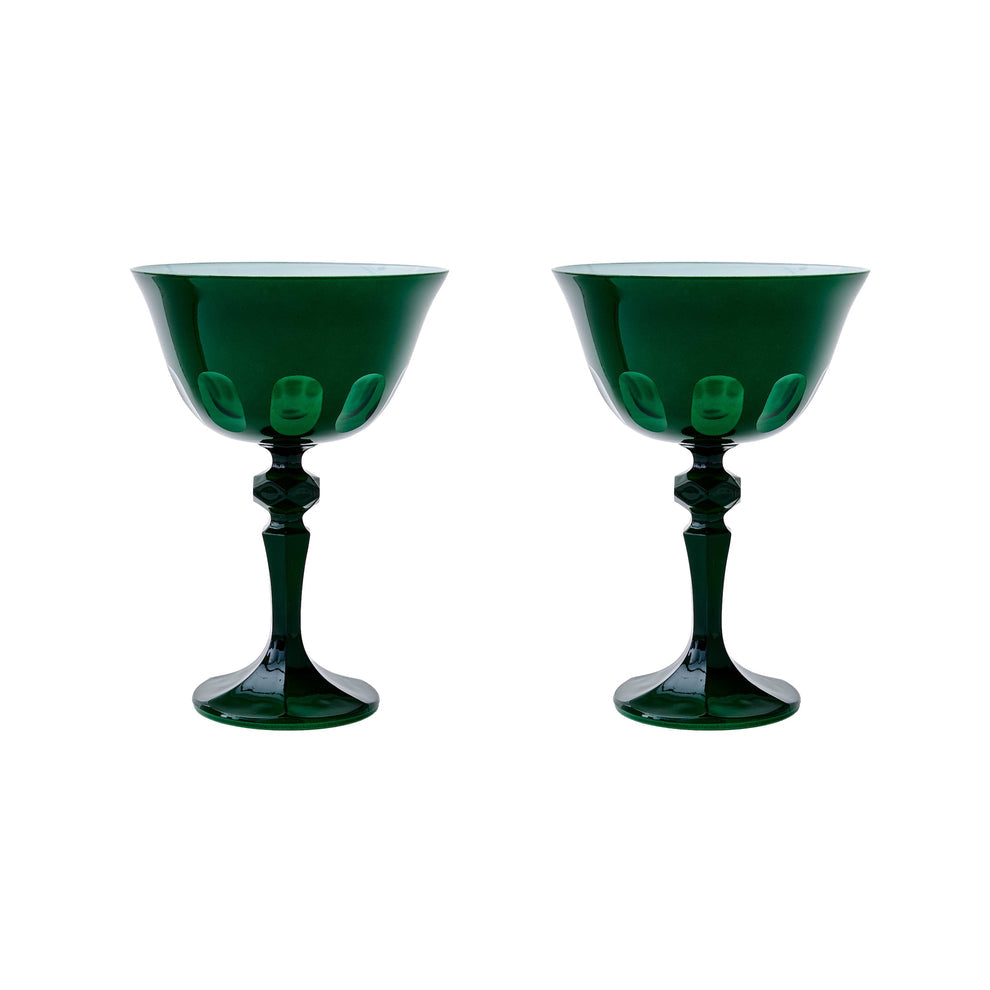 Rialto Glass Coupe Kale - Set of 2