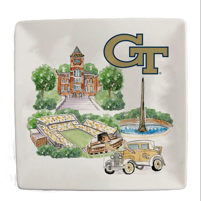Georgia Tech Landmark Ceramic Trinket Tray