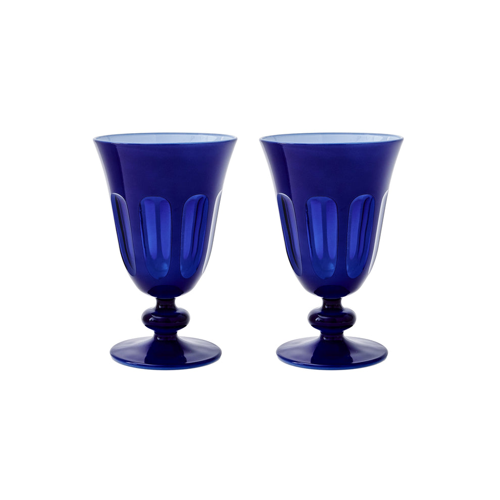Rialto Glass Tulip Midnight - Set of 2