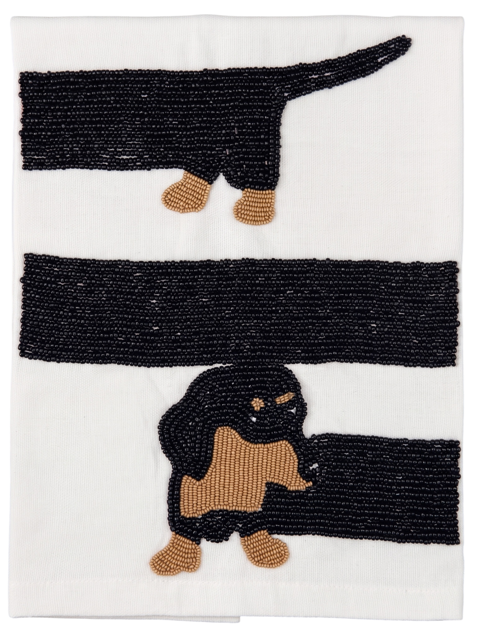 The Weenie Beaded Tea Towel