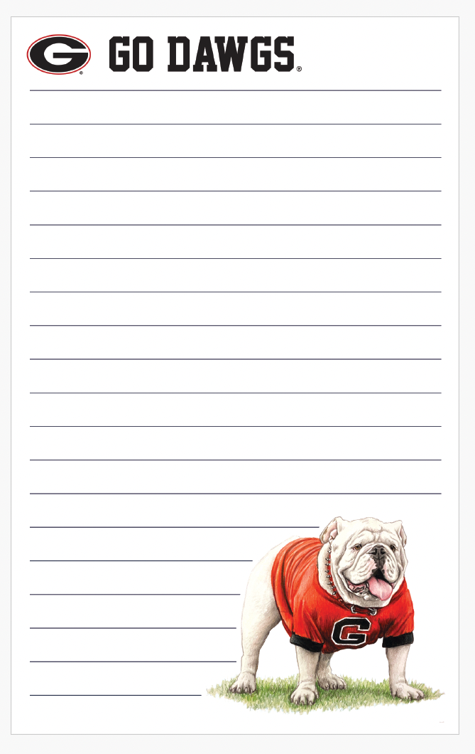 Georgia Mascot Notepad