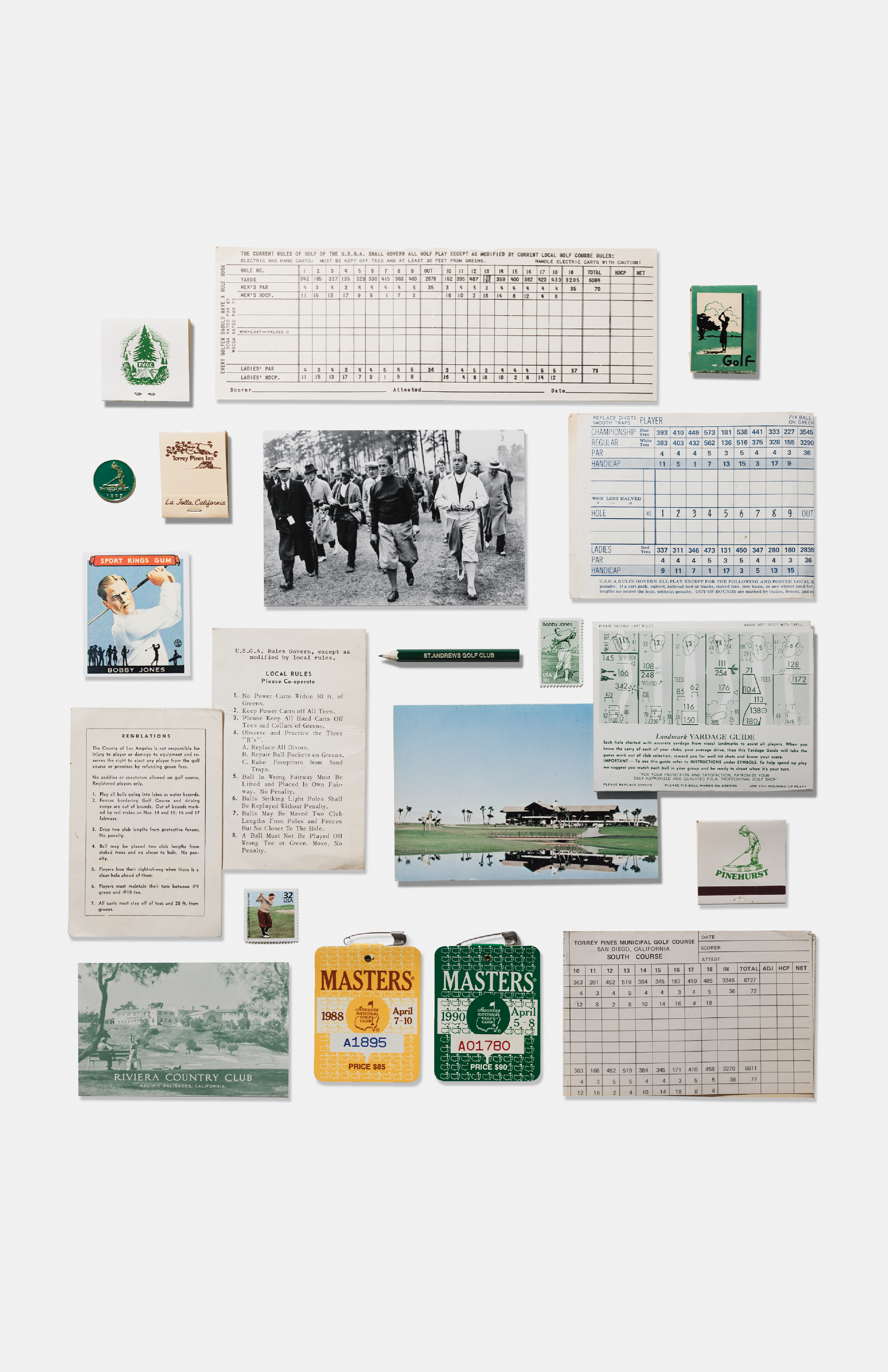 Vintage Golf Collage Poster