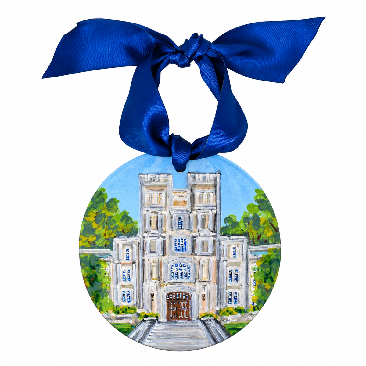 Virginia Tech Landmark Acrylic Disc Ornament