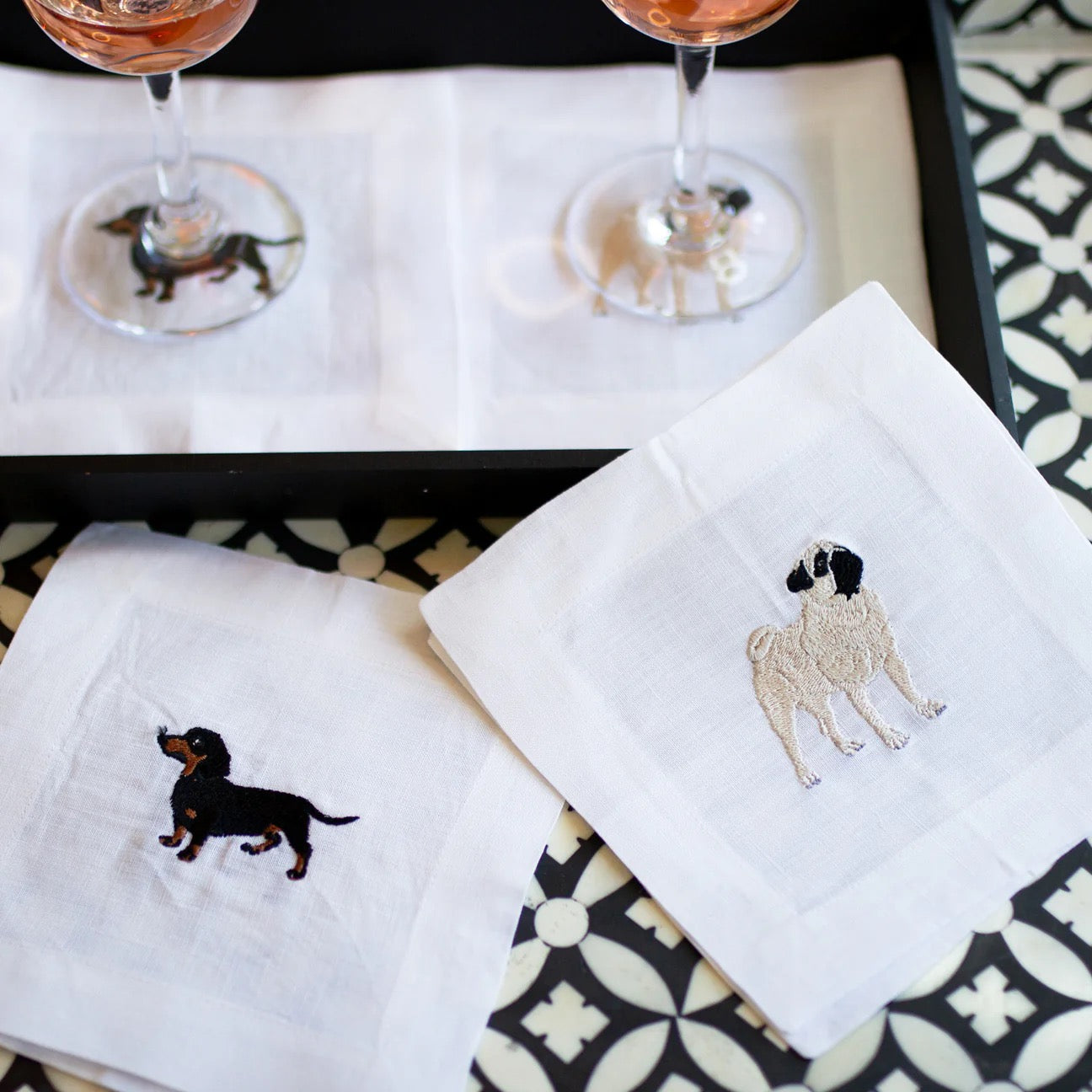 Pug Cocktail Napkins