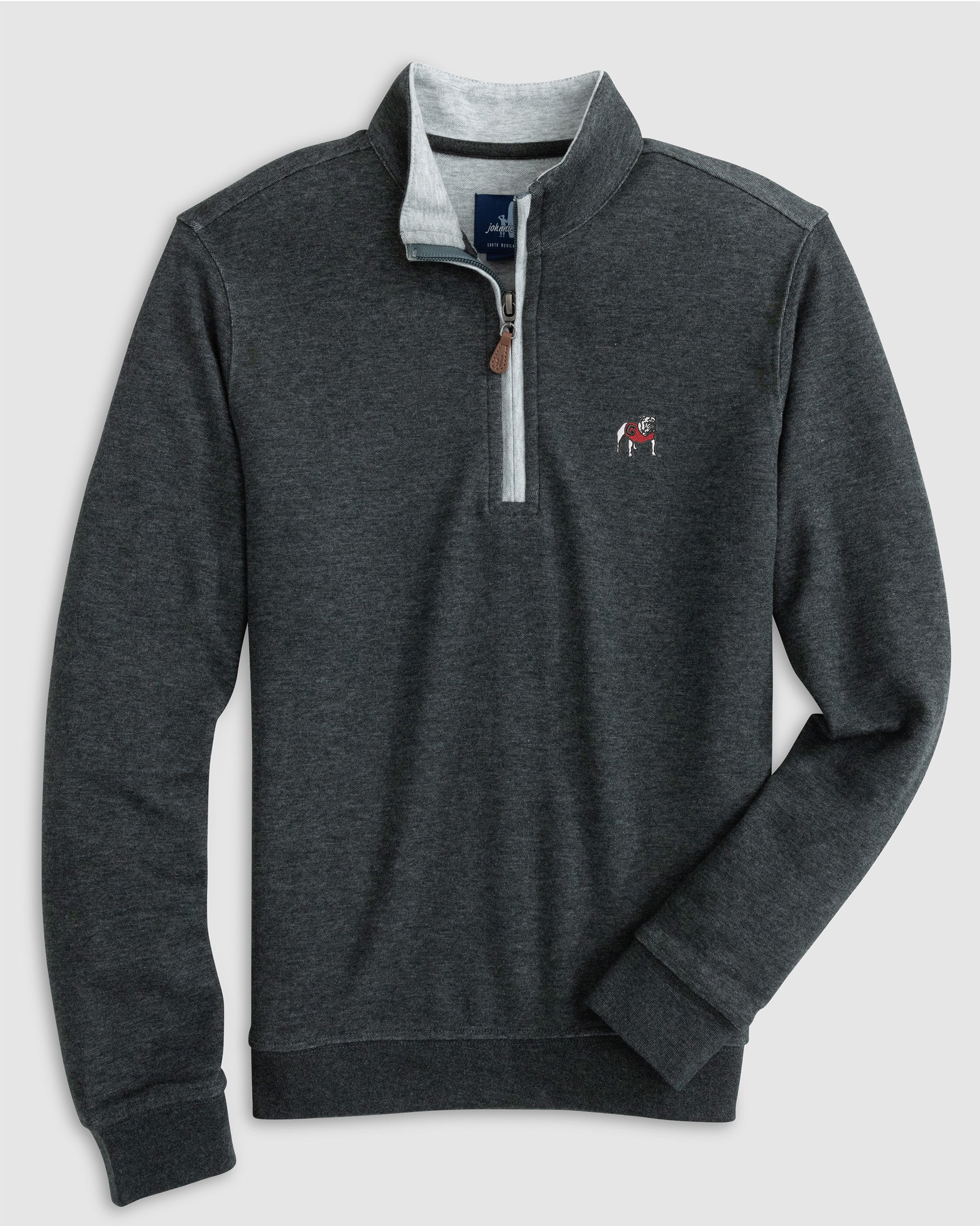 Boys Georgia Sully Jr. 1/4 Zip - Heather Black