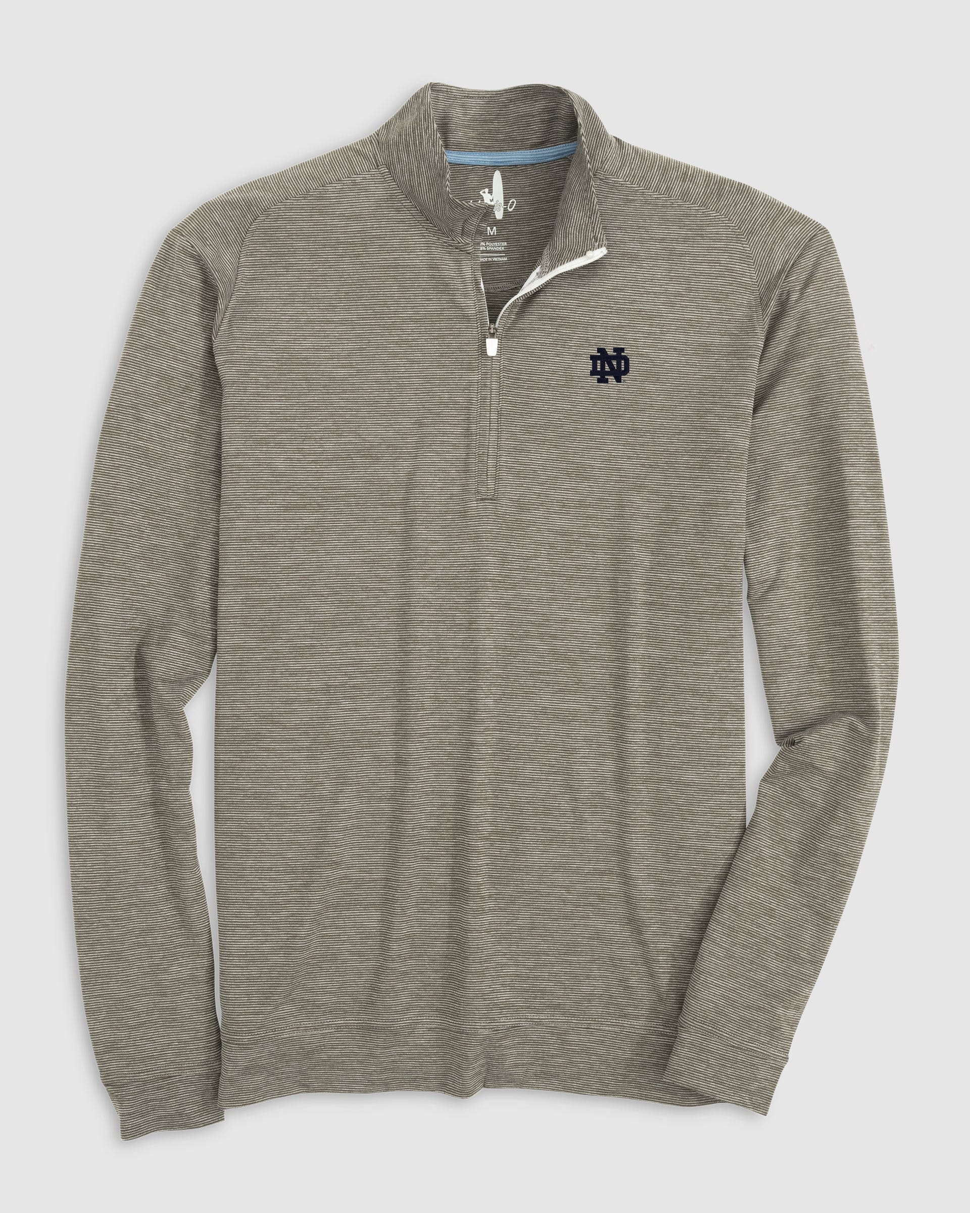 Notre Dame Vaughn Striped Performance 1/4 Zip