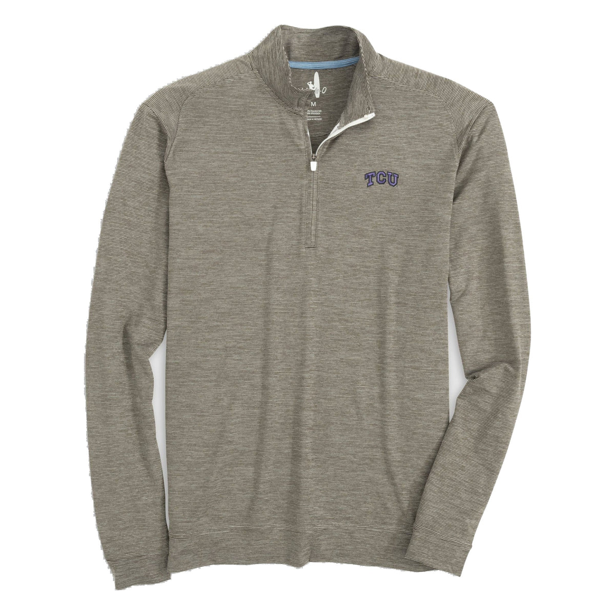 TCU Vaughn Striped Performance 1/4 Zip