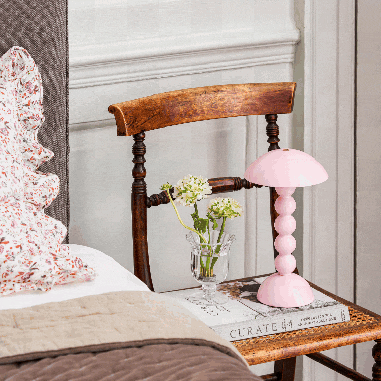 Bobbin LED Lamp - Pale Pink