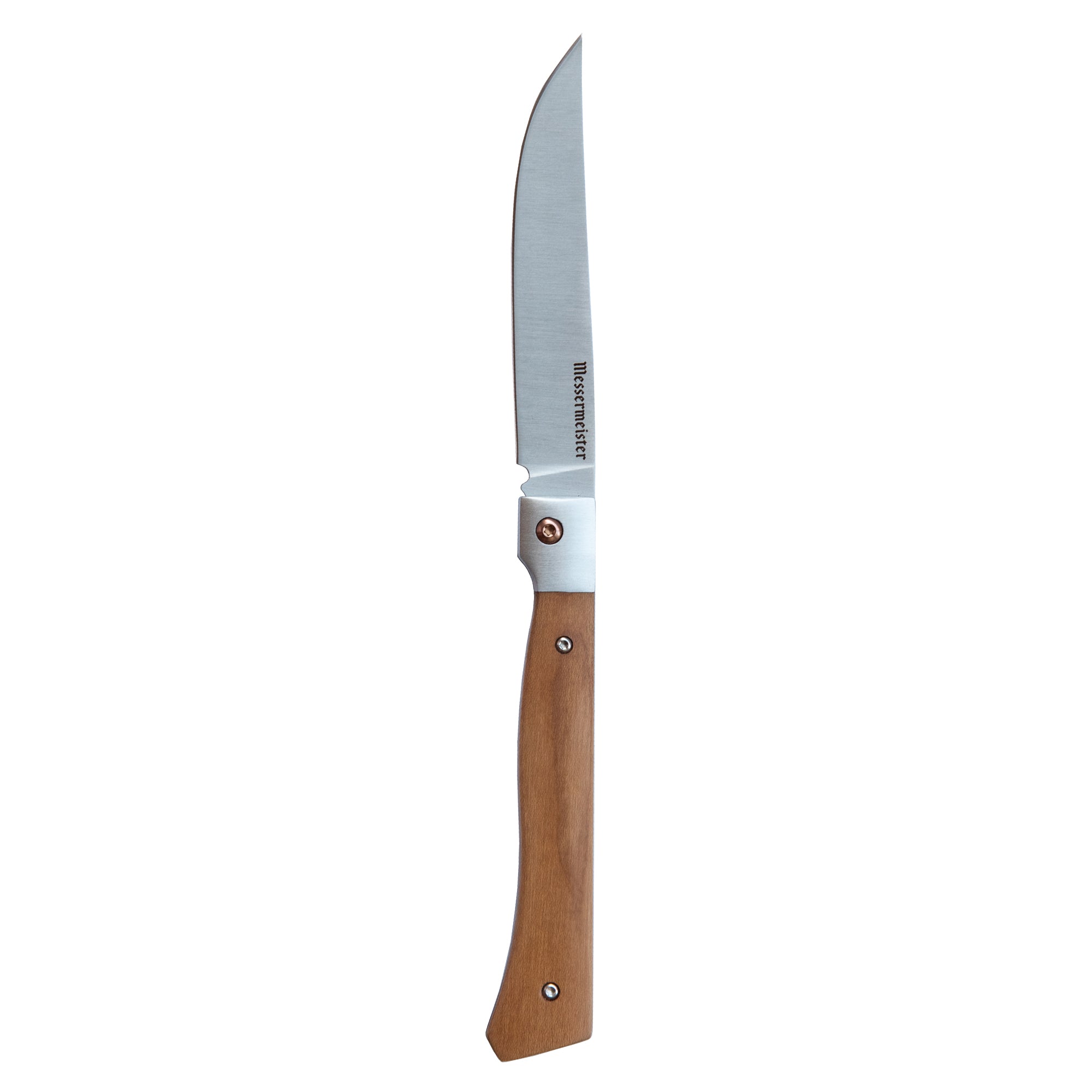 Folding Steak Knife Set in Leather Roll - 4 Piece