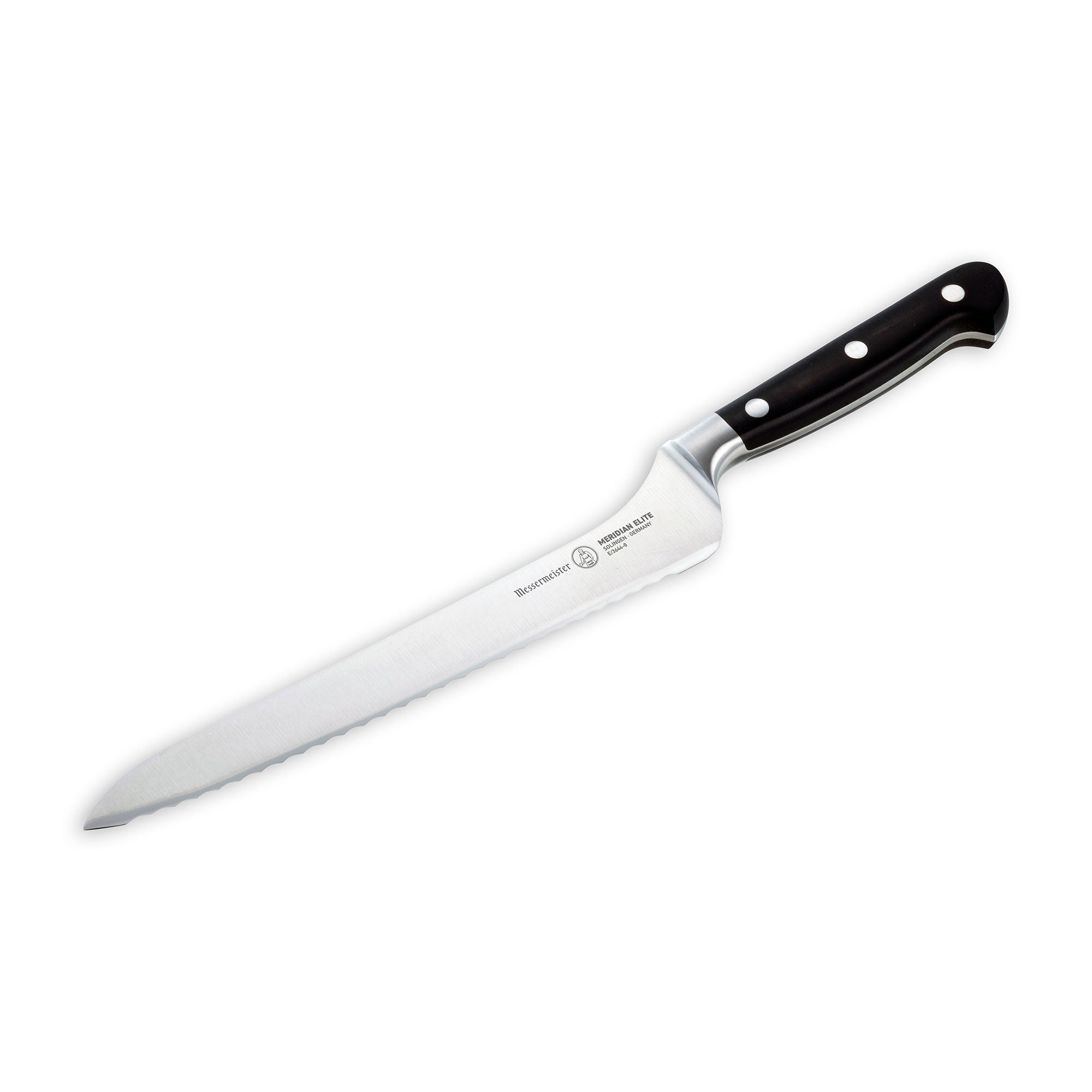 Meridian Elite Offset Scalloped Bread Knife - 8"