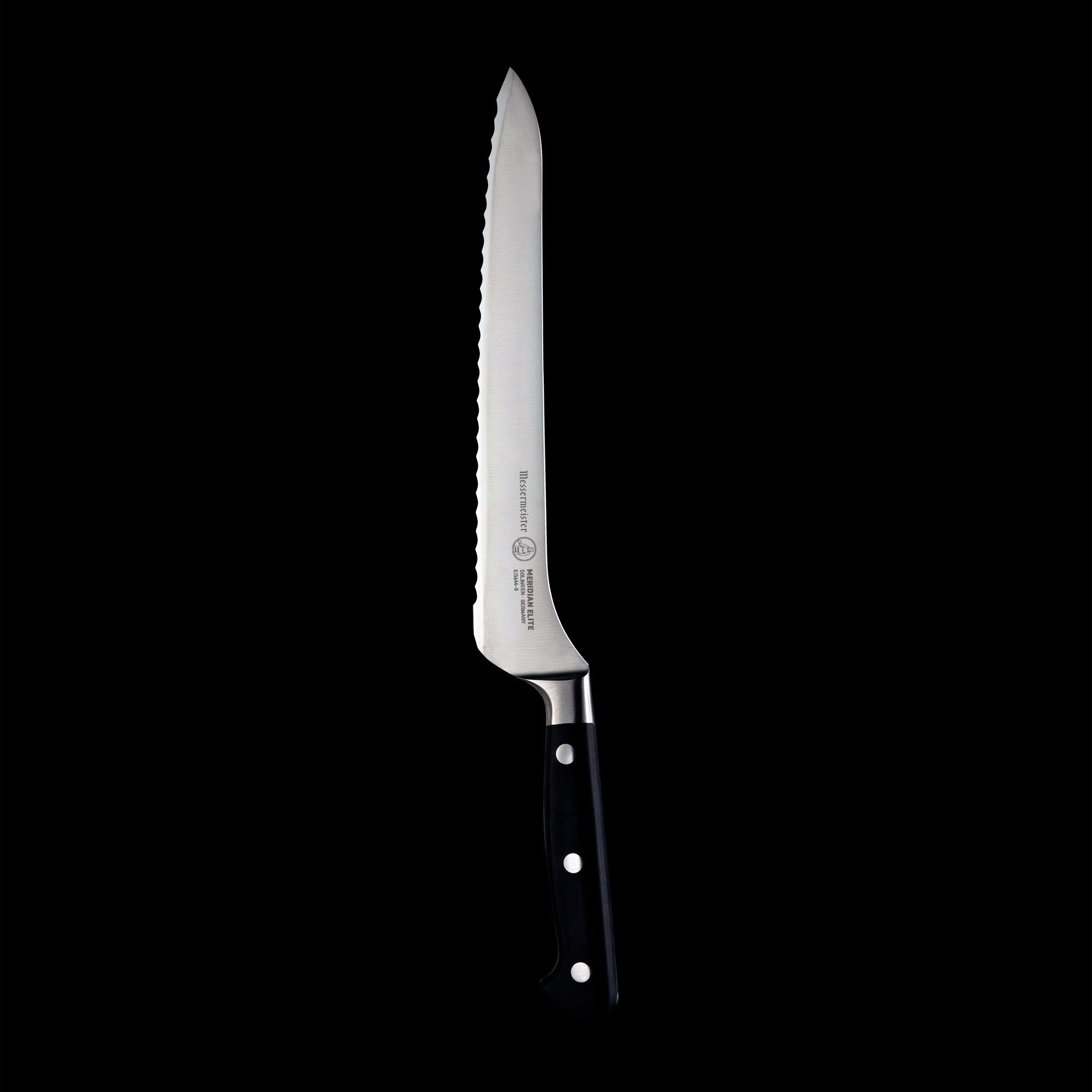Meridian Elite Offset Scalloped Bread Knife - 8"