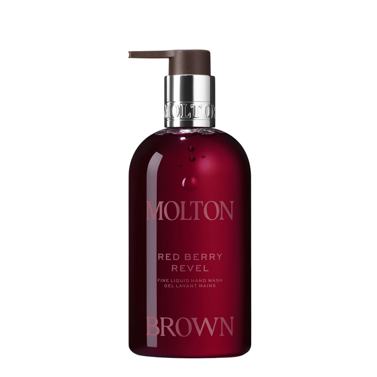 Miller Collective Red Berry Revel liquid hand wash in a deep red 300ml bottle with a pump dispenser