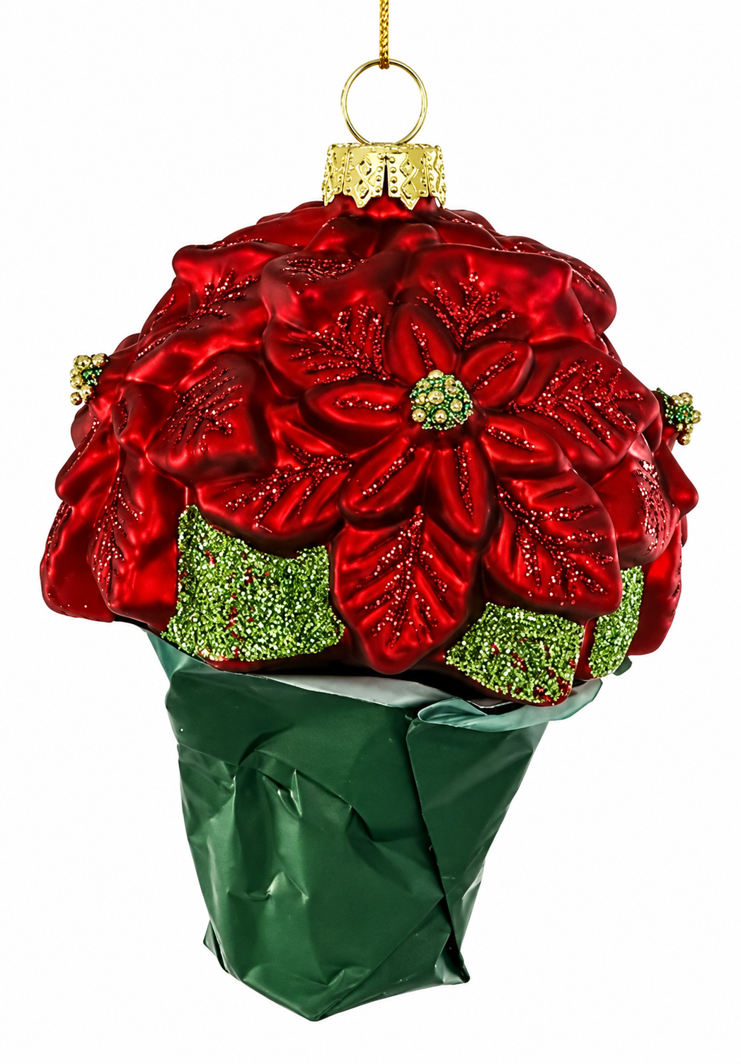 Grocery Store Poinsettia Ornament