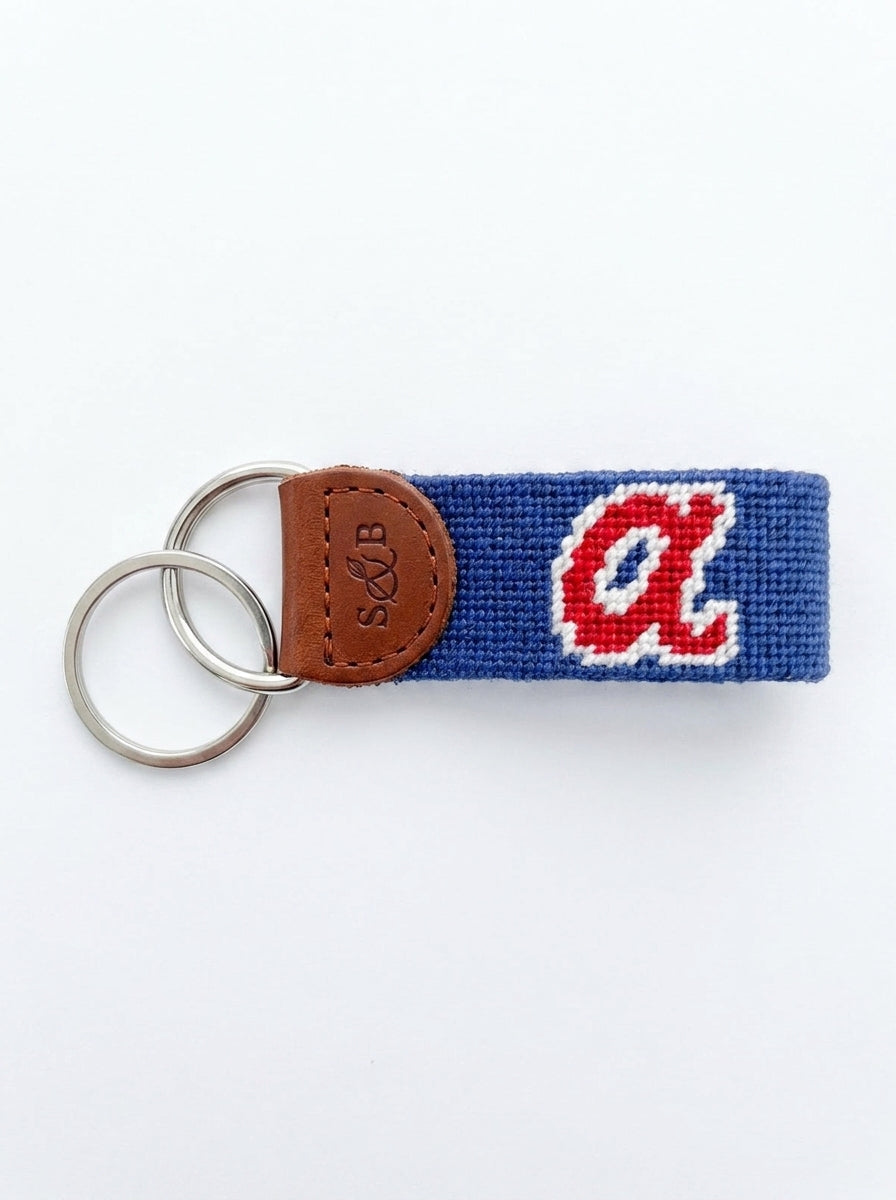Atlanta Braves Cooperstown Needlepoint Key Fob