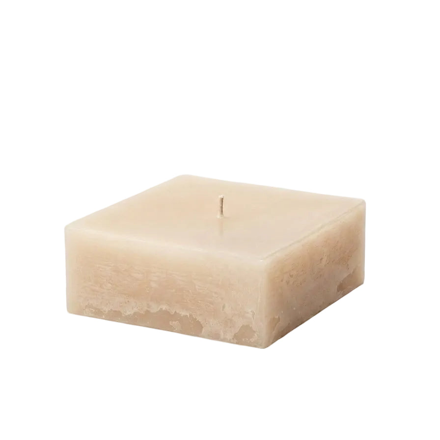 LINEN SQUARE 1-WICK PILLAR CANDLE