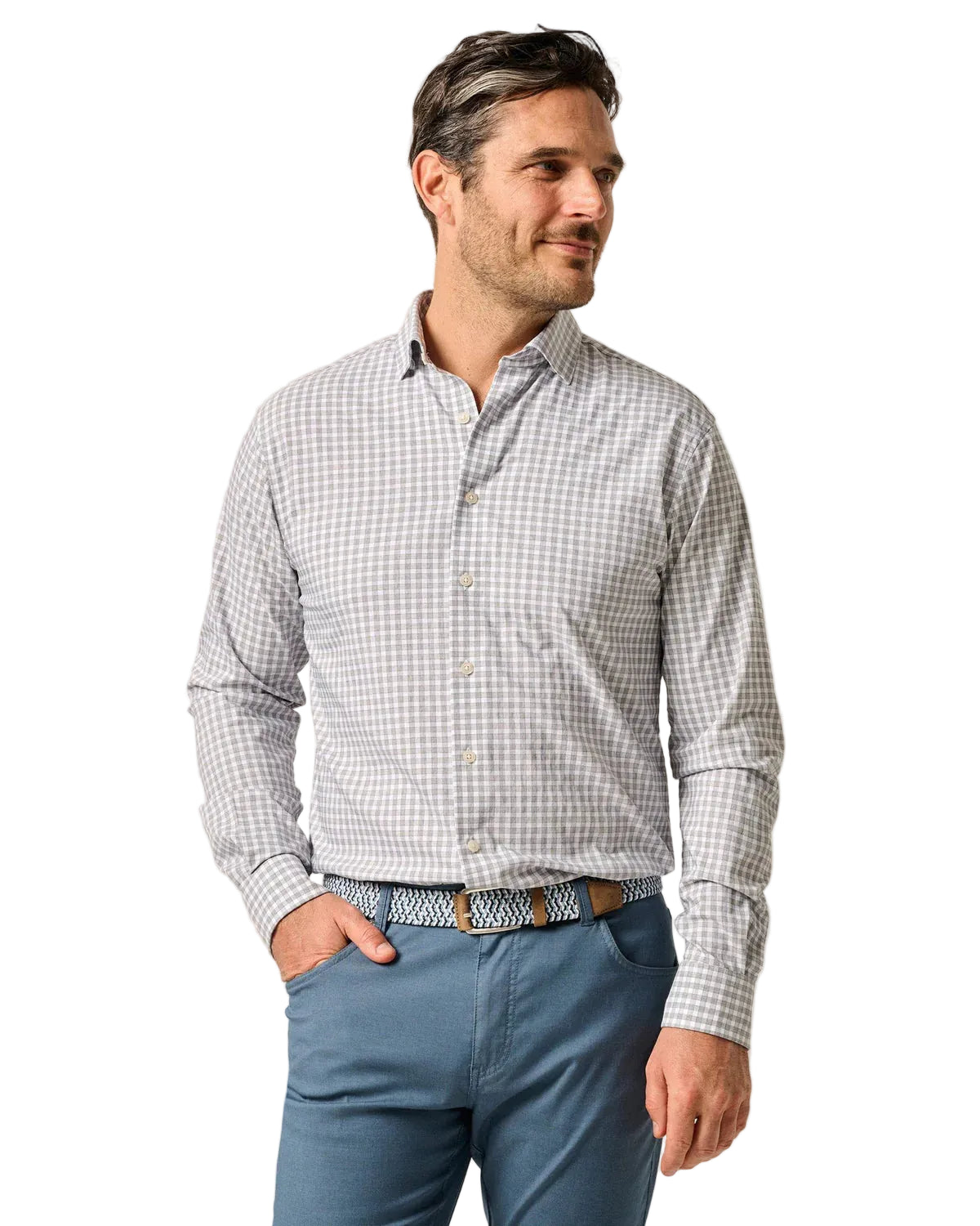 WESTWOOD LIGHT GRAY Everyday Performance Button Down Shirt