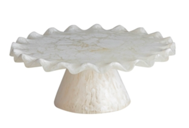 White Resin Cake Stand Medium