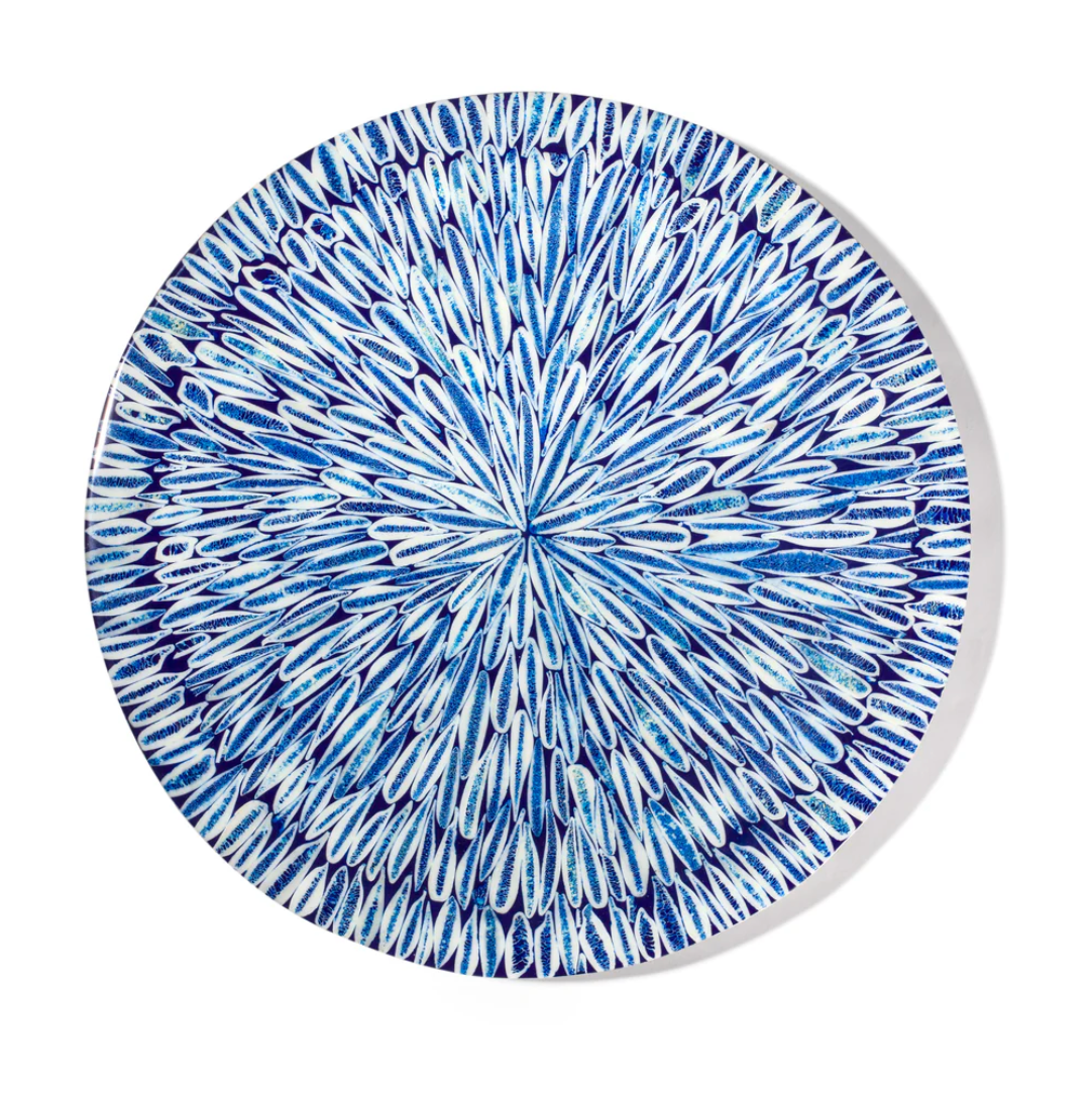Blue Almendro Round Centerpiece