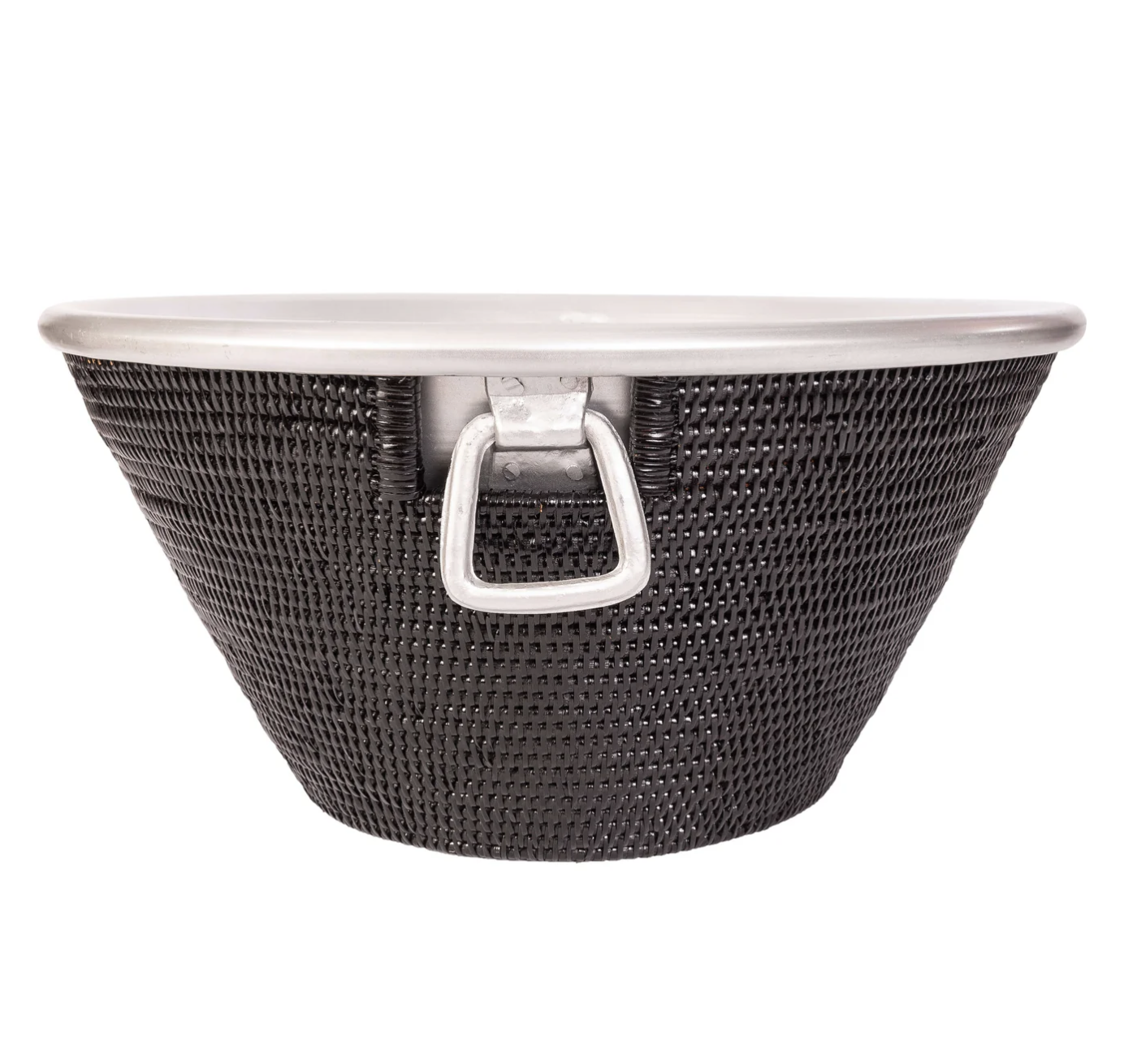 Rattan Aluminum Ice Tub - Black