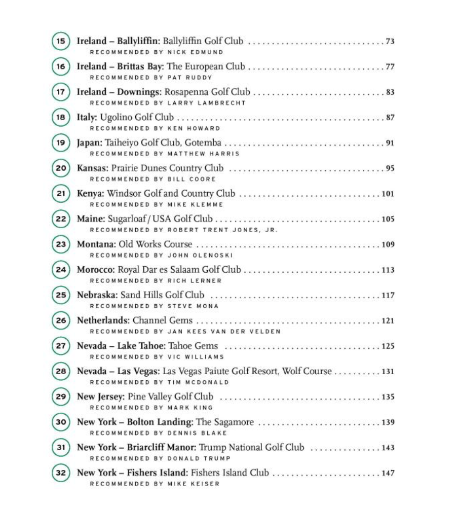 Fifty Places to Play Golf Before You Die