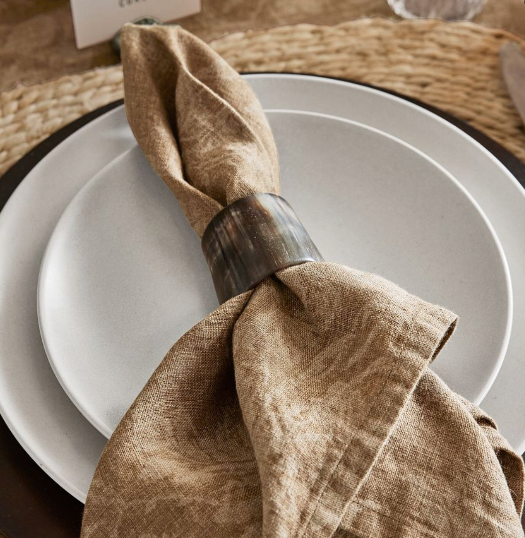 Horn Napkin Rings - Set of 4
