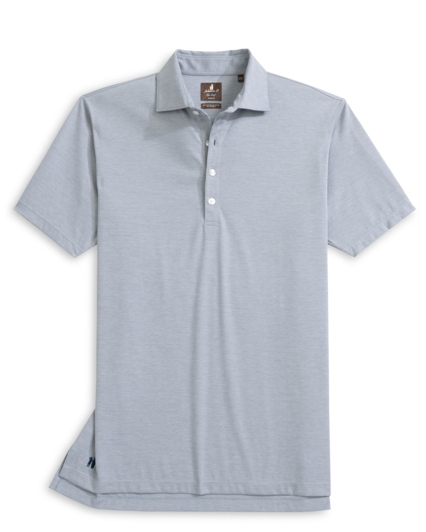Gray polo shirt on a white background