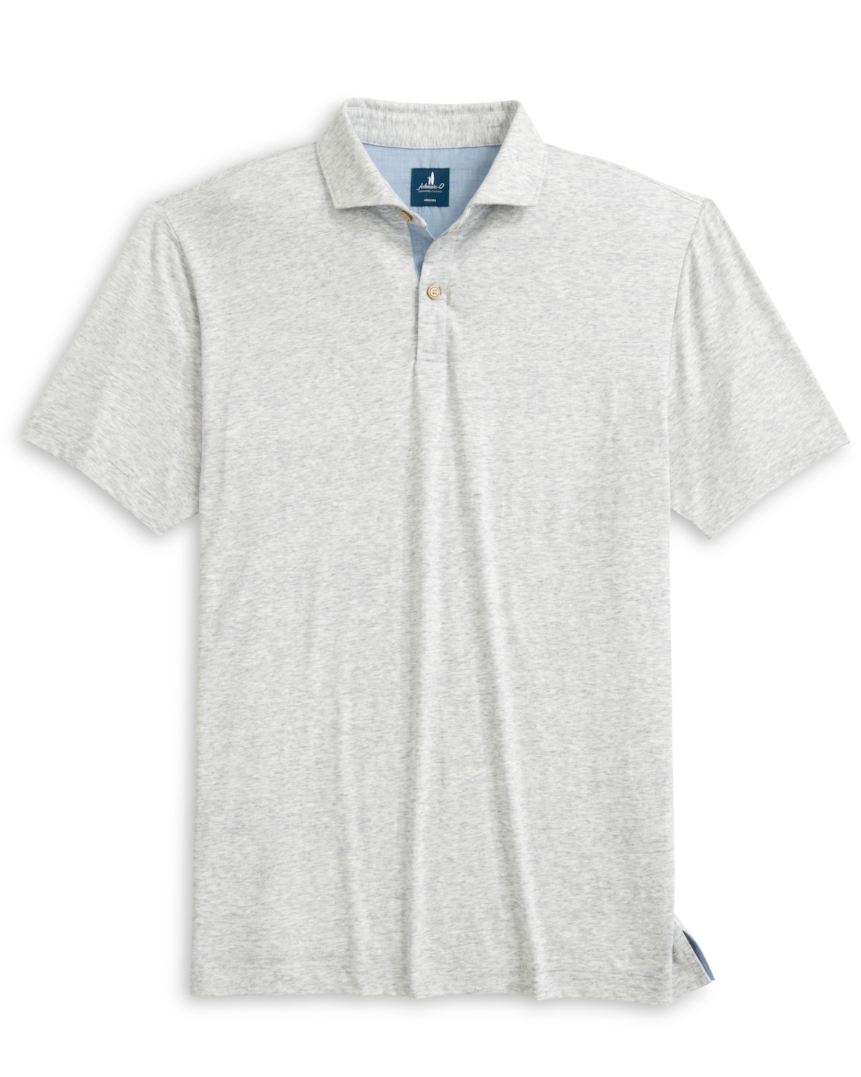 Gray polo shirt on a white background