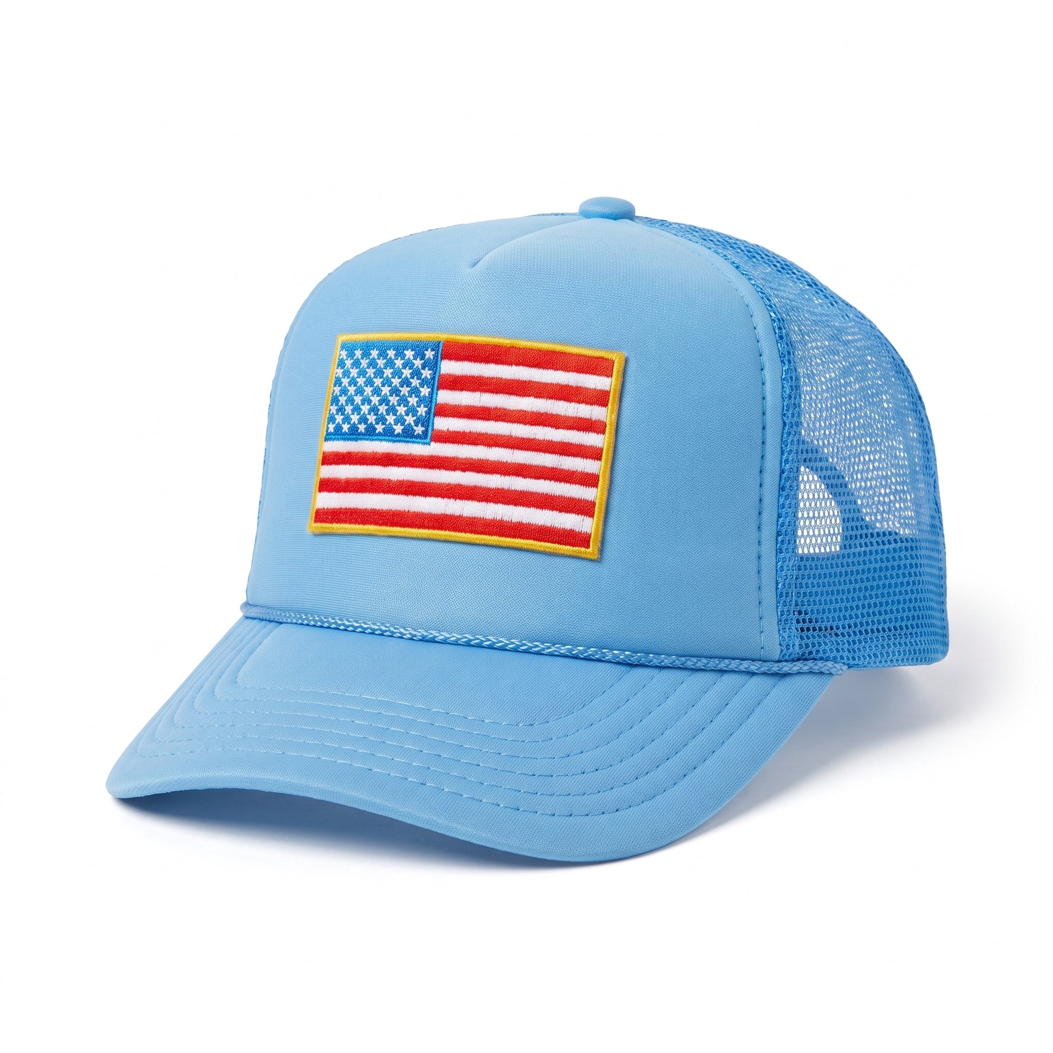 American Flag Patch Trucker Hat