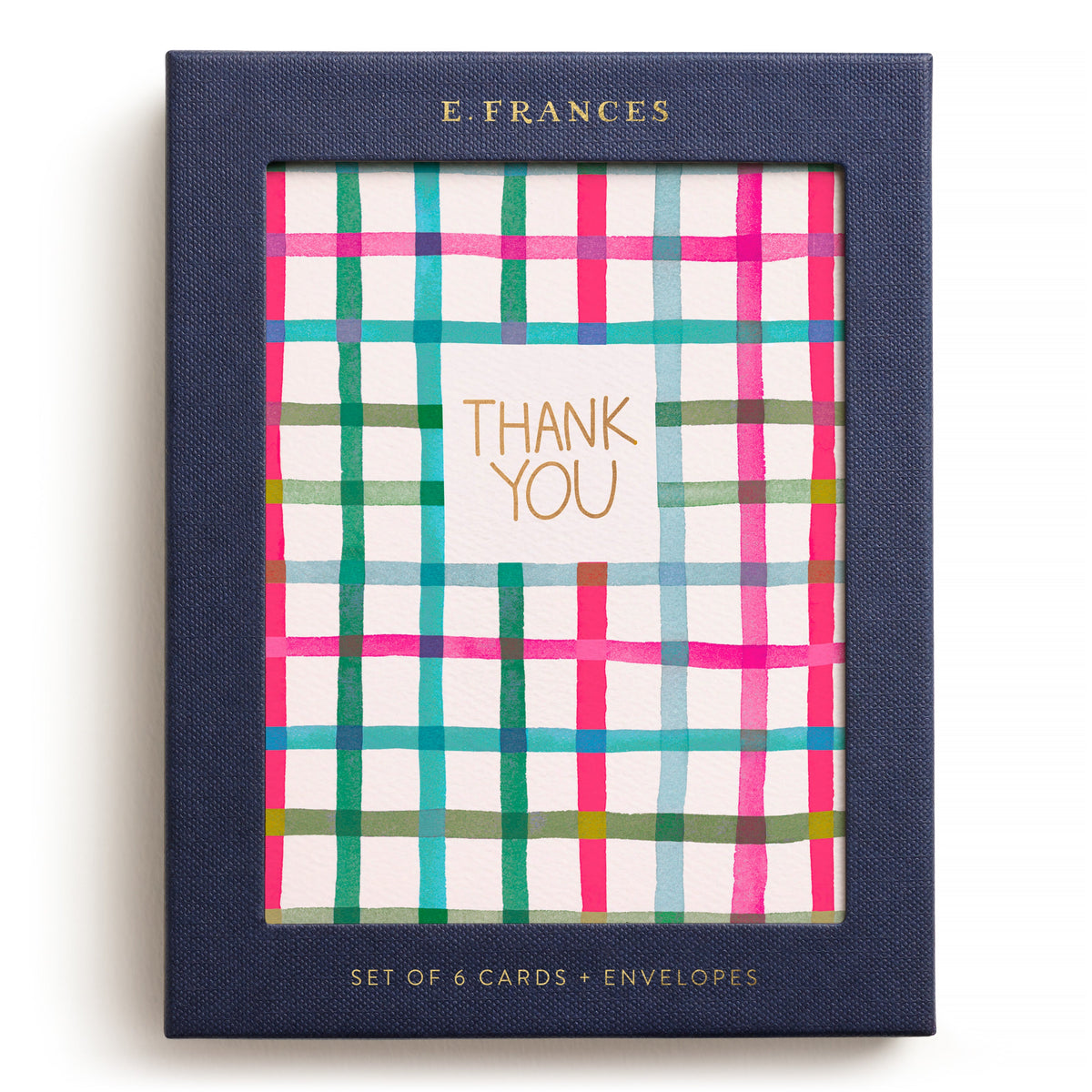 Happy Plaid Thank You Boxed Card Set