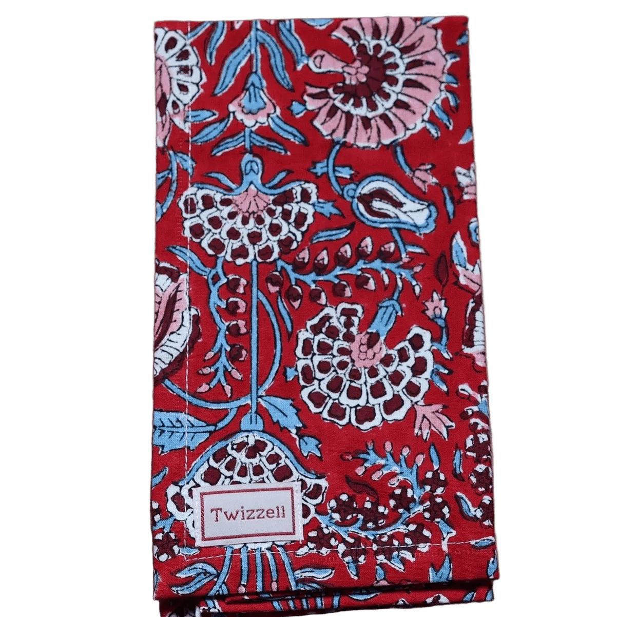Scarlet Floral Napkins - Set of 4