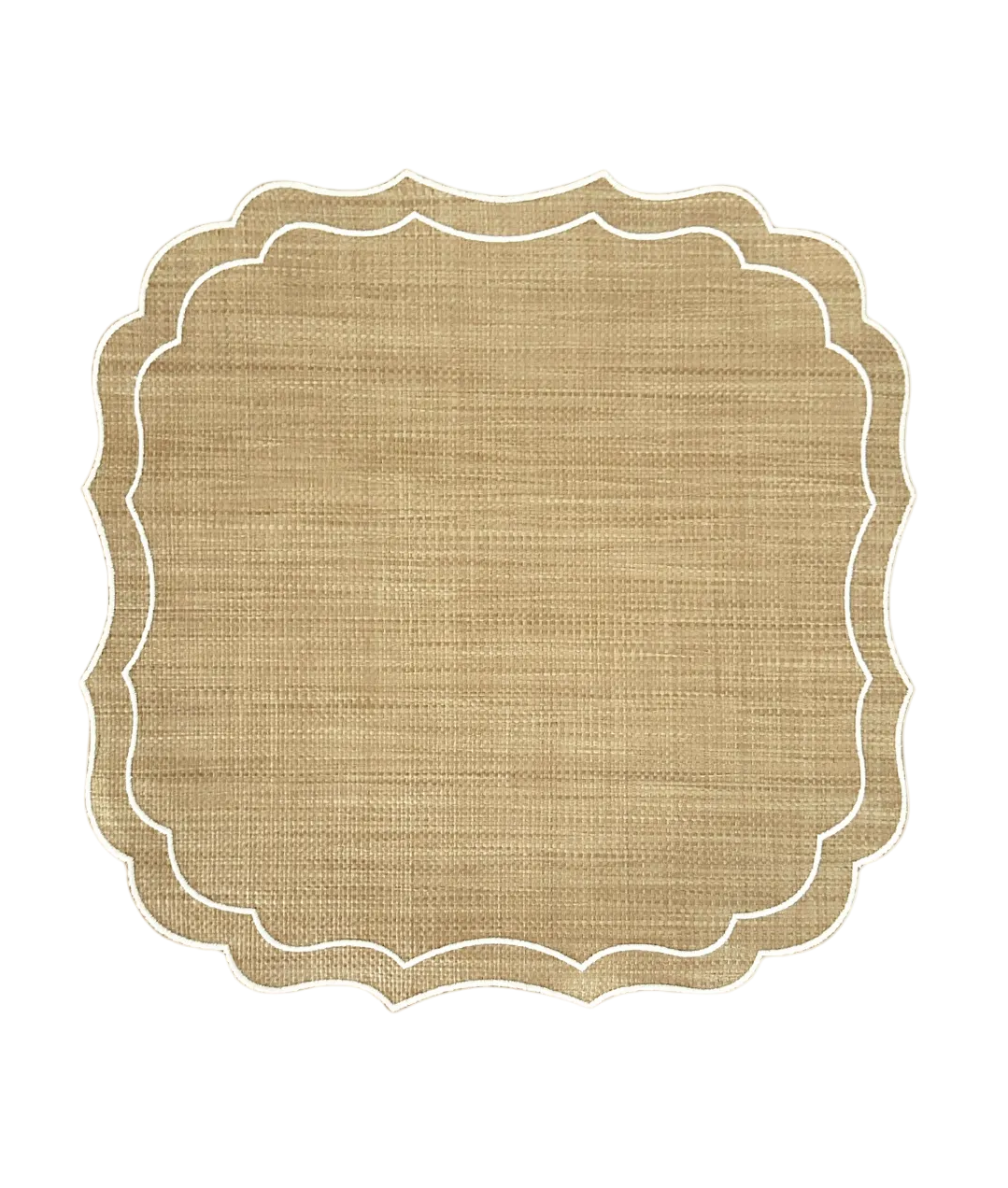 Decorative beige border on a beige background