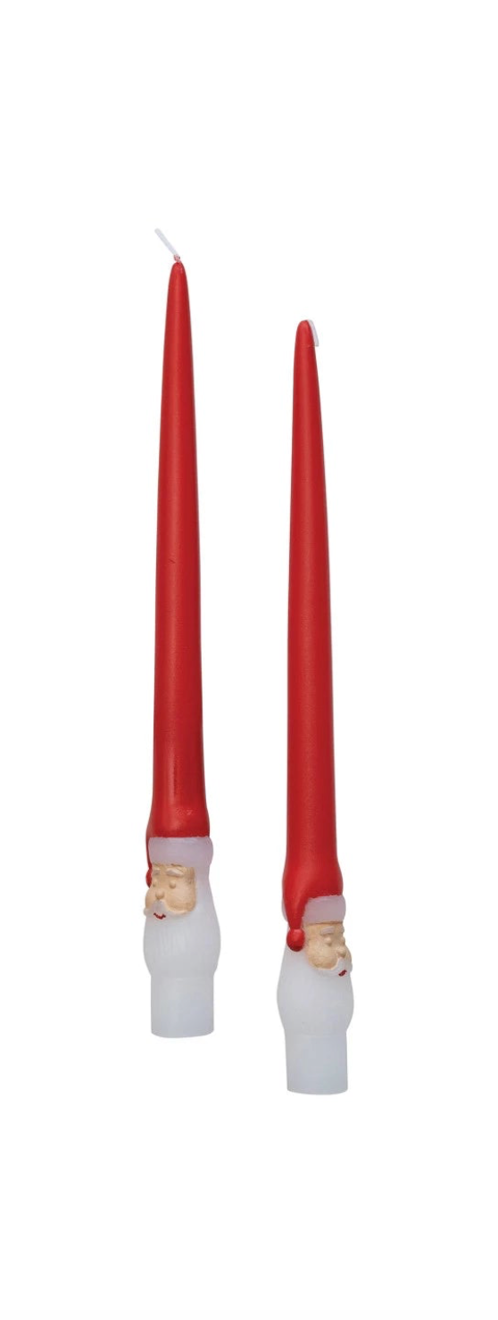 Santa Taper Candles