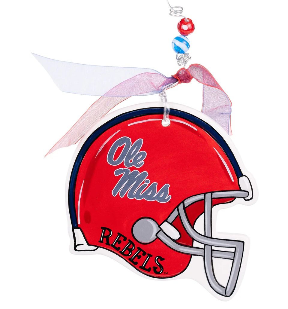 OIe Miss Helmet Flat Ornament