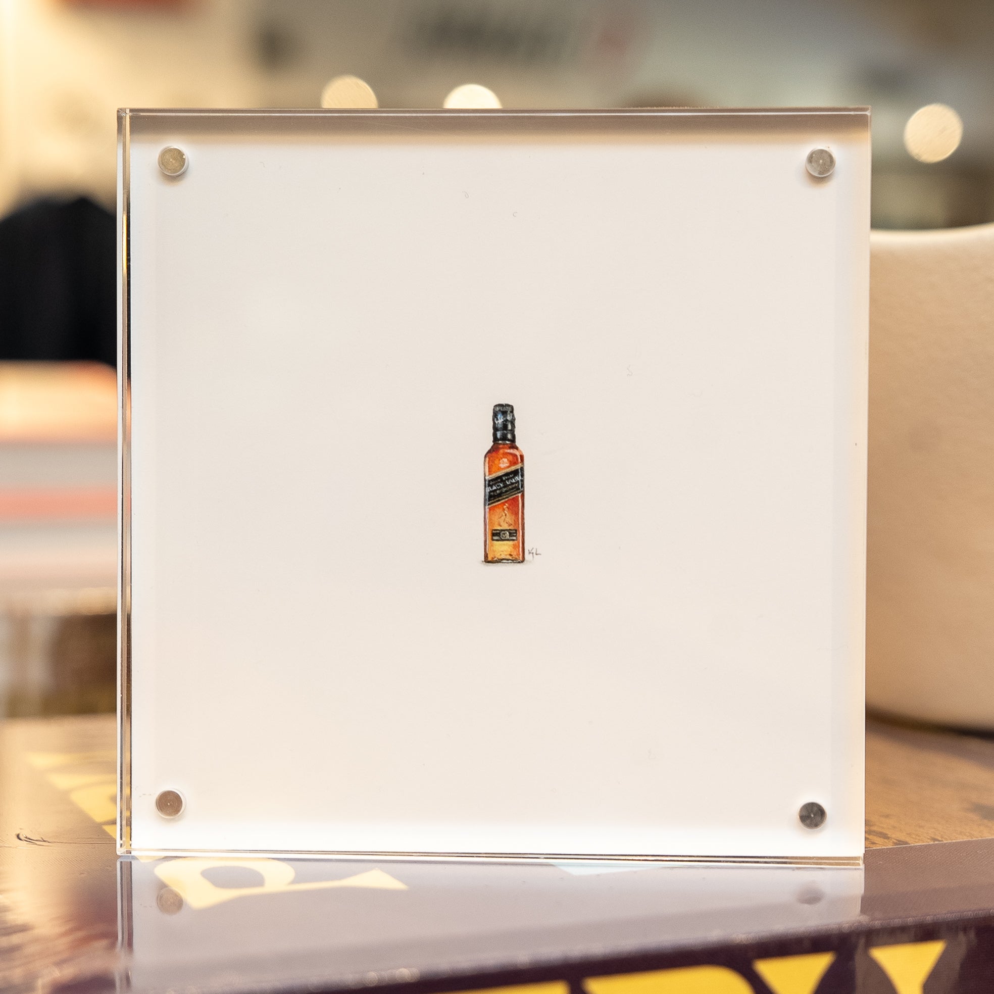 Johnny Walker Miniature Watercolor Painting