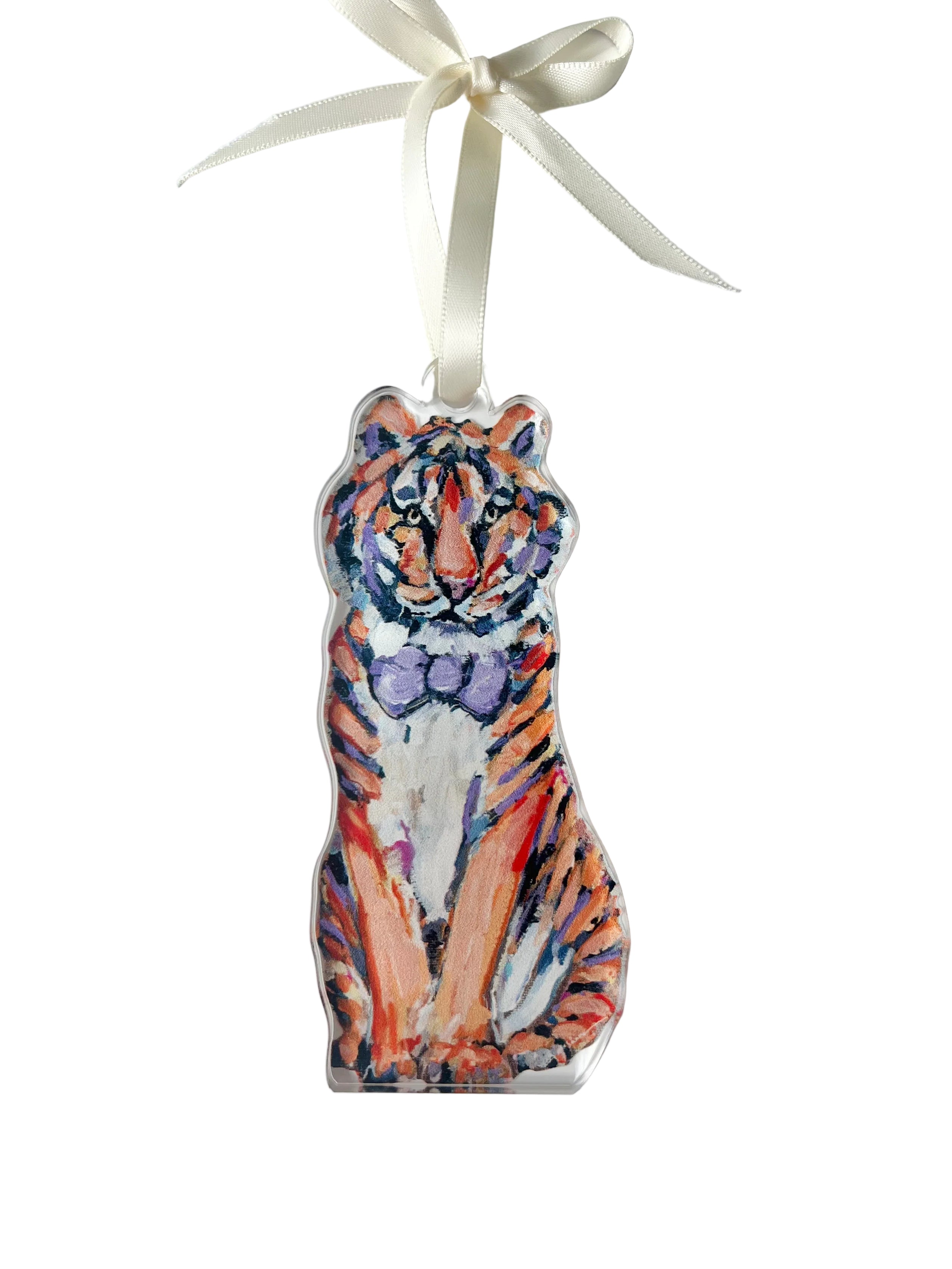 Clemson Tiger Purple & Orange Ornament