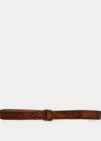 Distressed Leather O-Ring Belt
