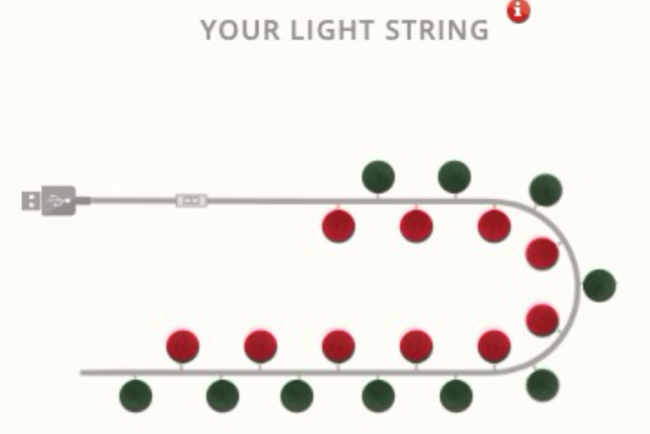 Strand of 20 Cotton Ball String Lights