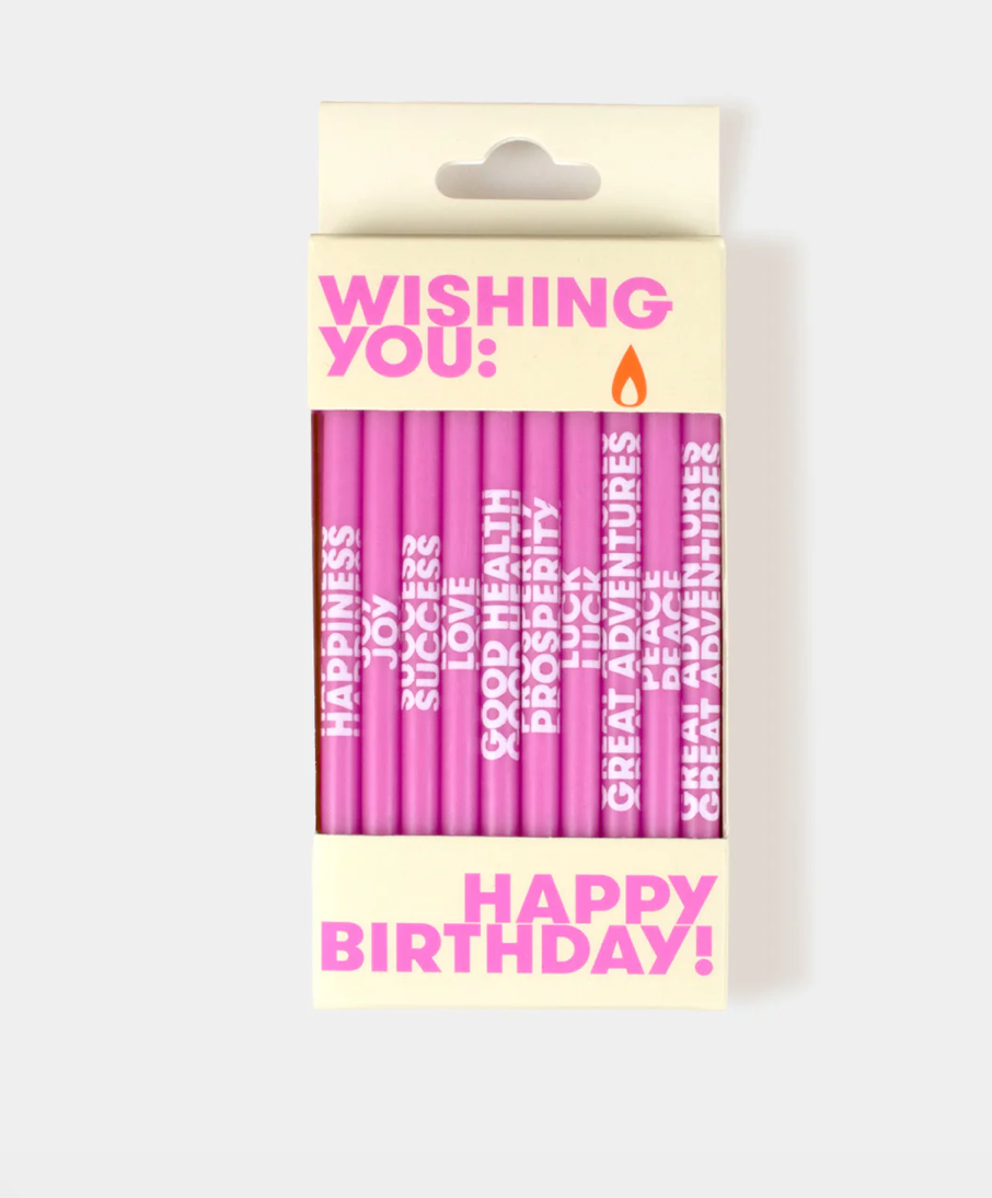 Wishing You: Birthday Candles (Pink)