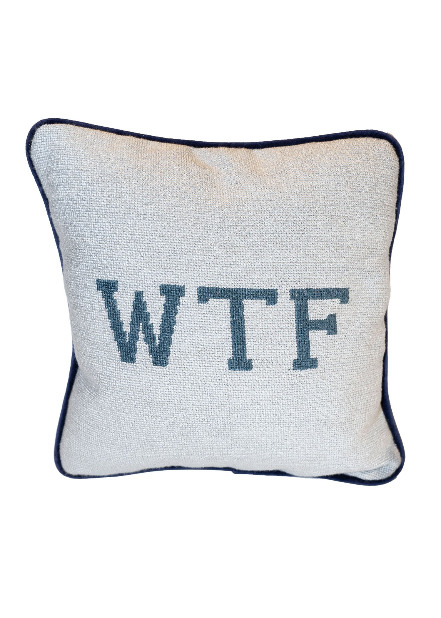 WTF Needlepoint Pillow