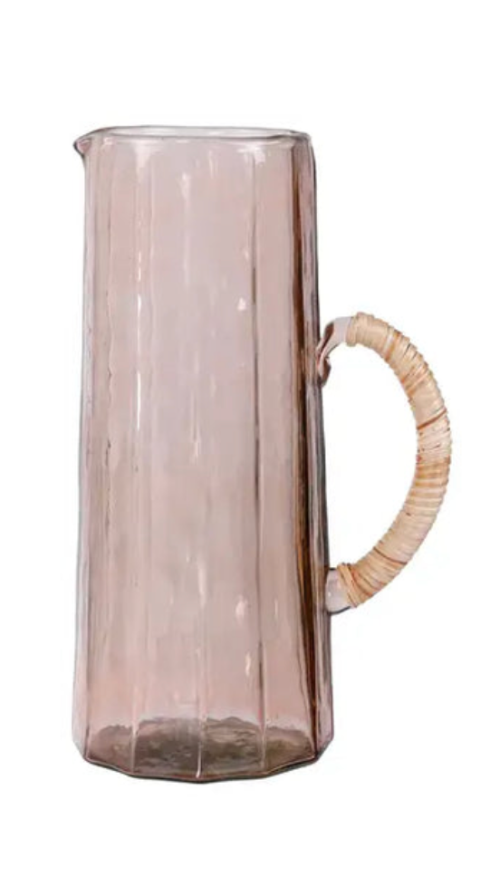 Hammered Water Pitcher Pink
