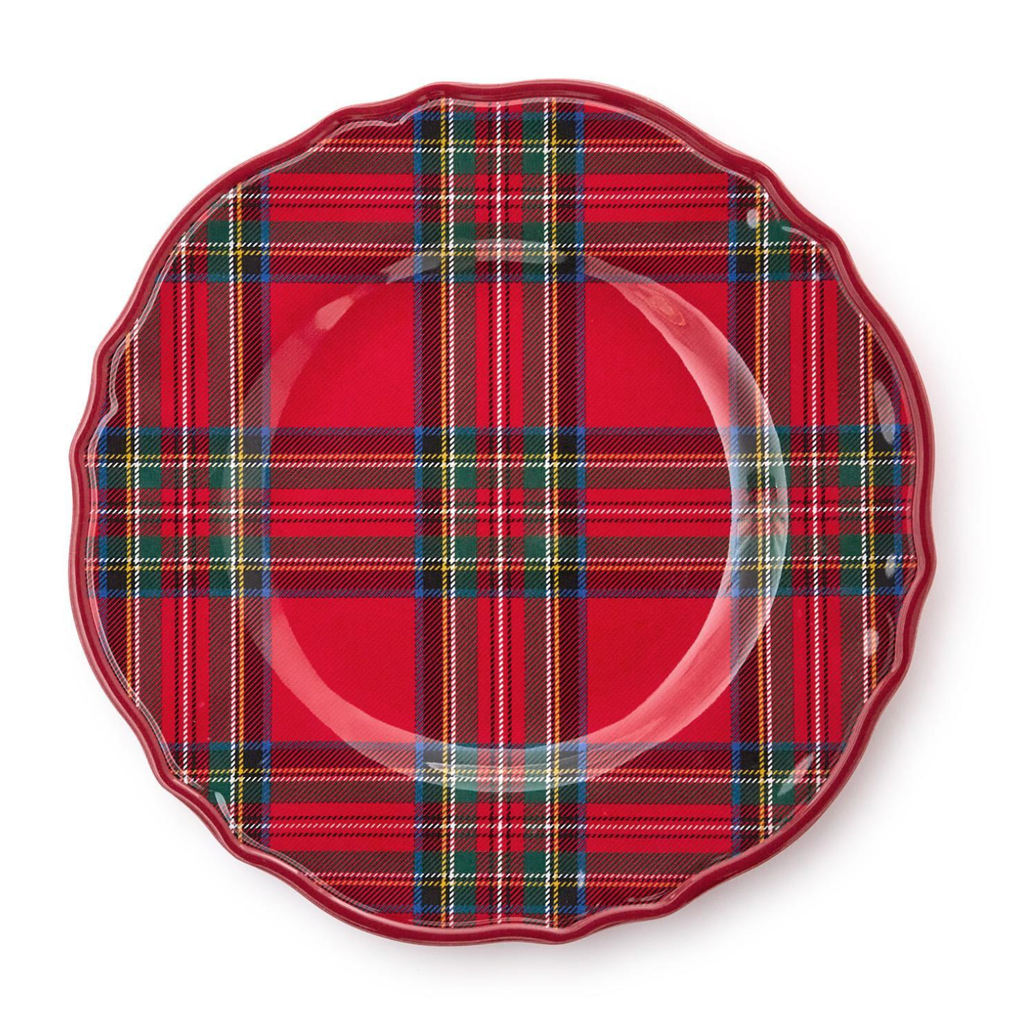 Tartan Melamine Dinner Plates