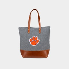 Clemson "Paw" Tote in Grey