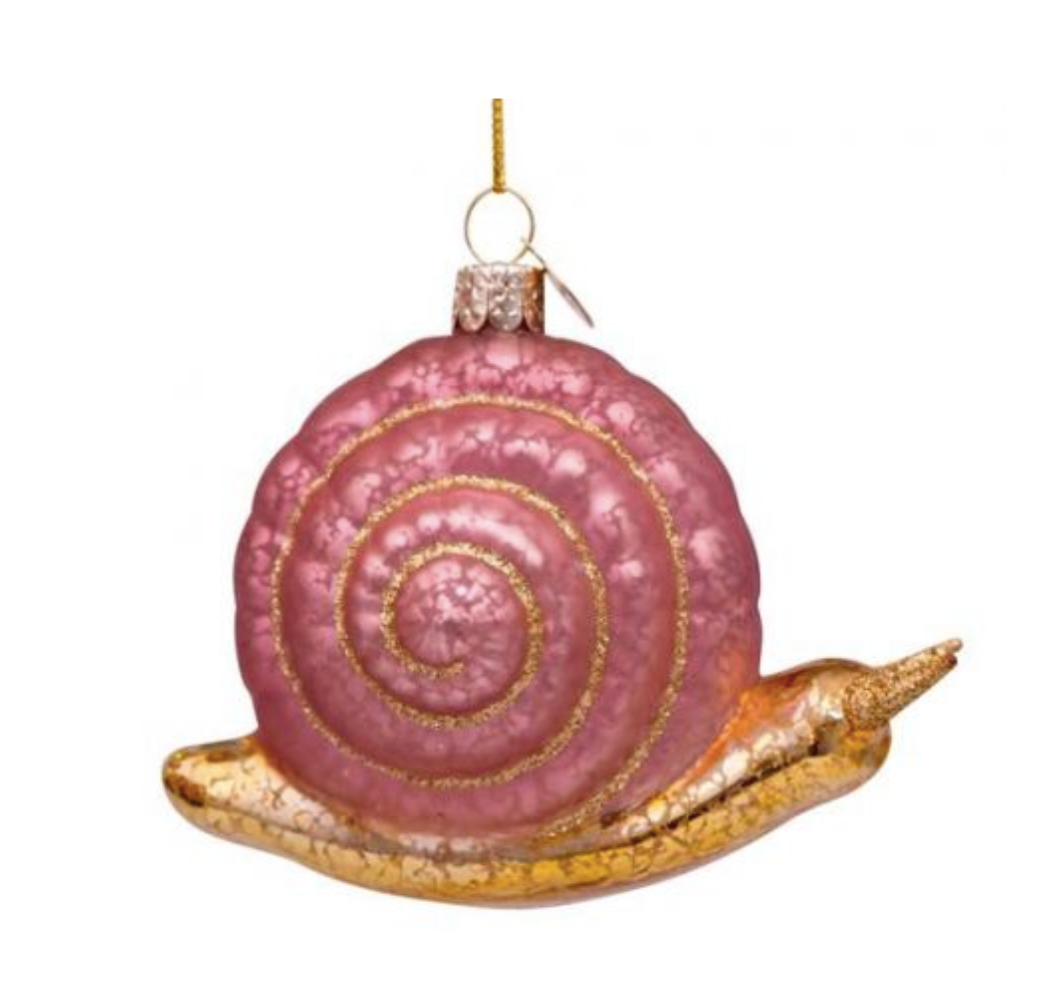 Pink/Gold Snail Ornament